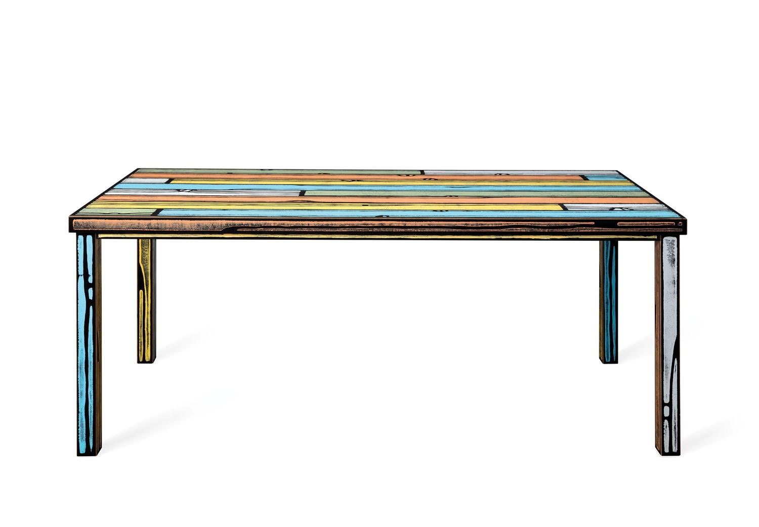 For Sale: Multi (6266) Established & Sons Wrongwood Dining Table by Richard Woods & Sebastian Wrong 2