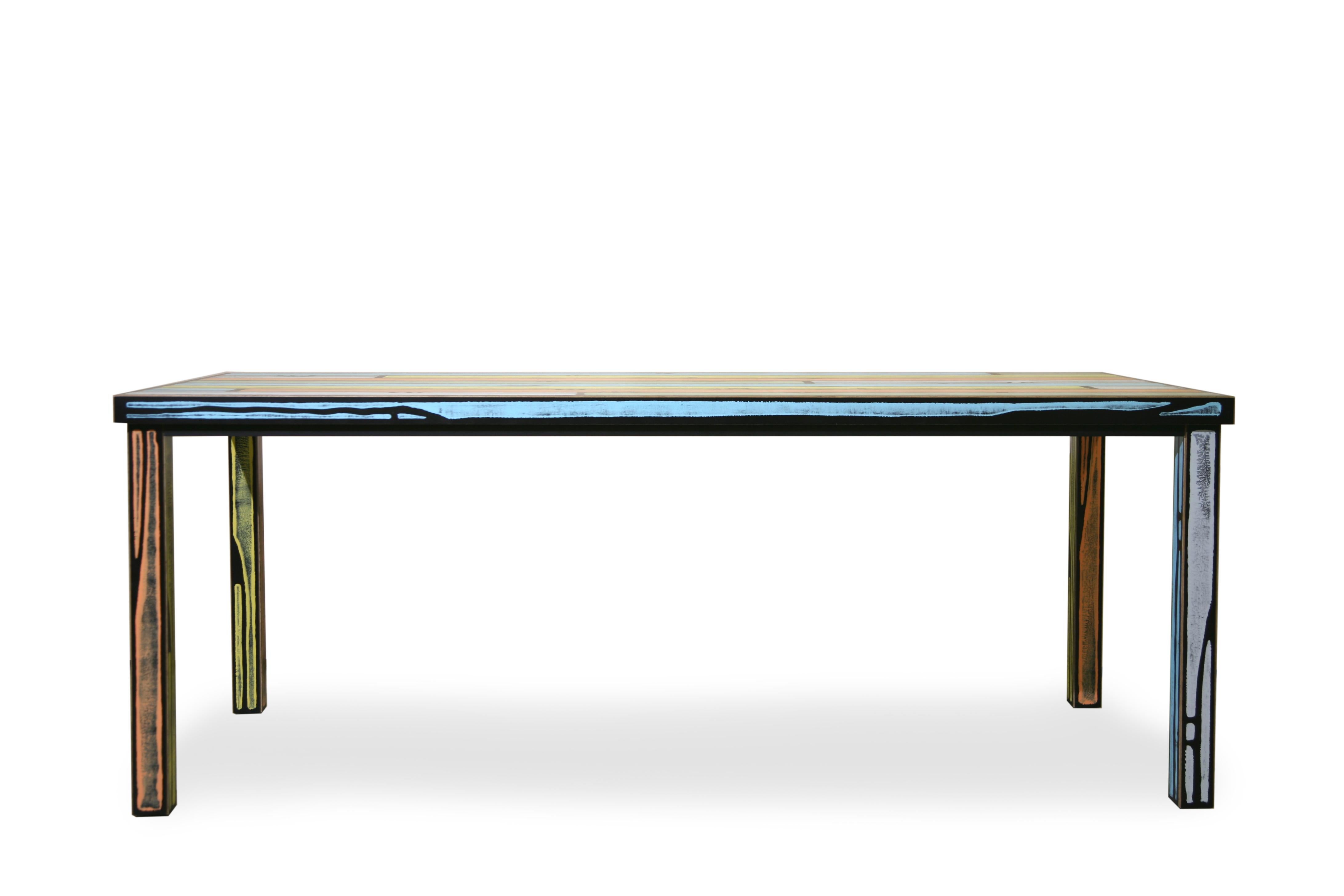 For Sale: Multi (6266) Established & Sons Wrongwood Dining Table by Richard Woods & Sebastian Wrong 3