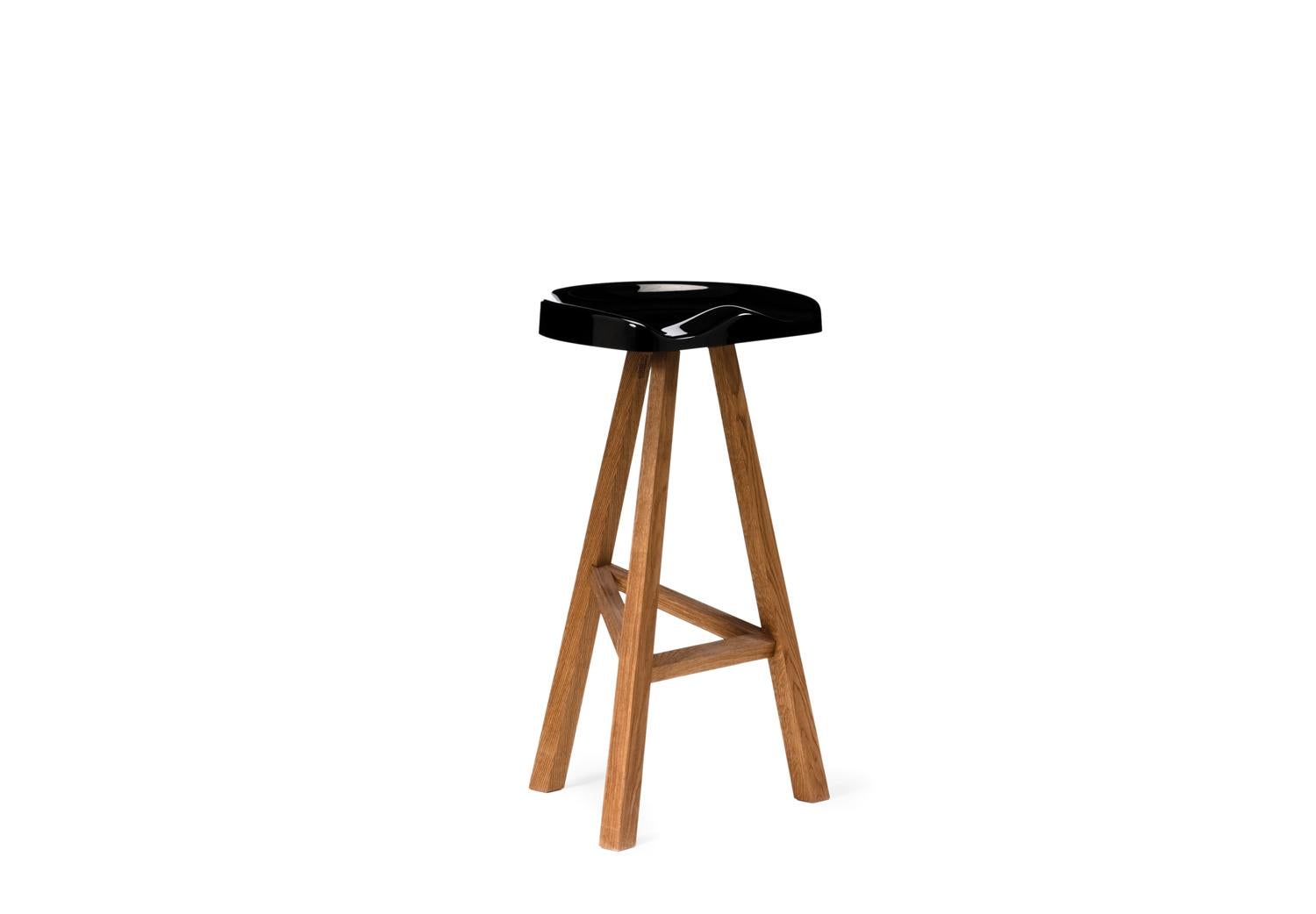 En venta: Established & Sons Taburete alto Heidi de Sebastian Wrong Black (0764) 2