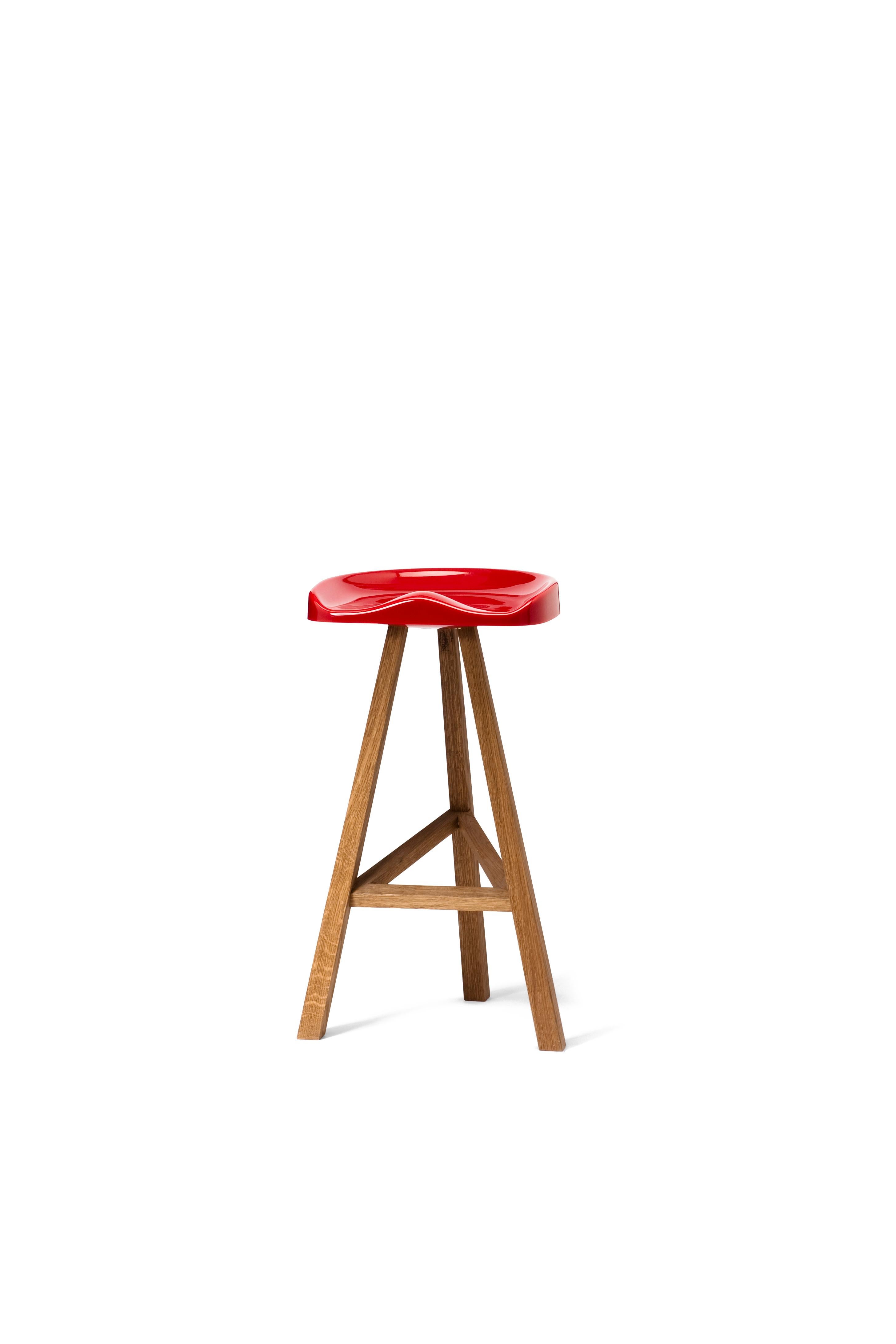 For Sale: Red (0762) Established & Sons Tall Heidi Stool by Sebastian Wrong