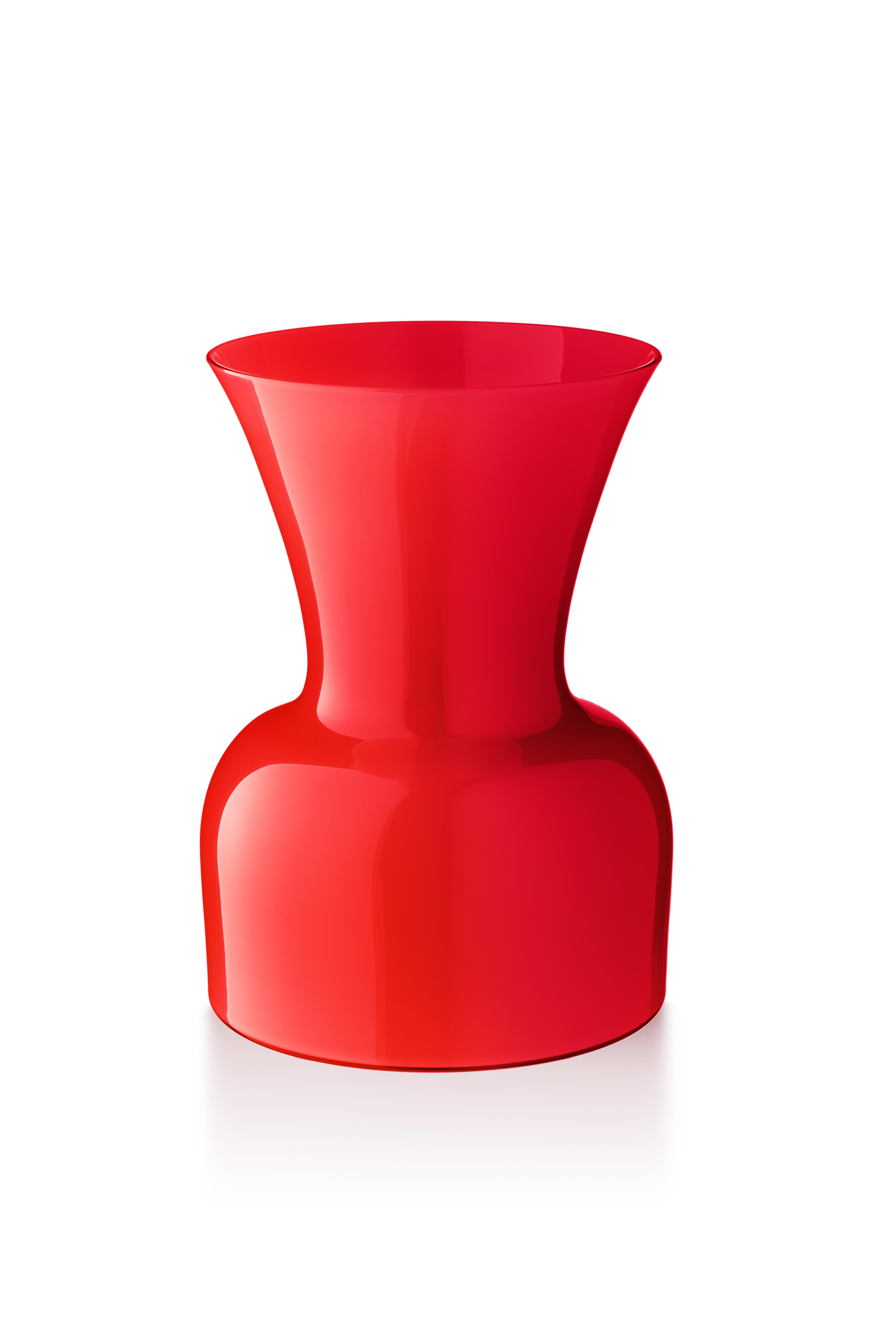 Orange (10039) Large Profili Daisy Murano Glass Vase by Anna Gili