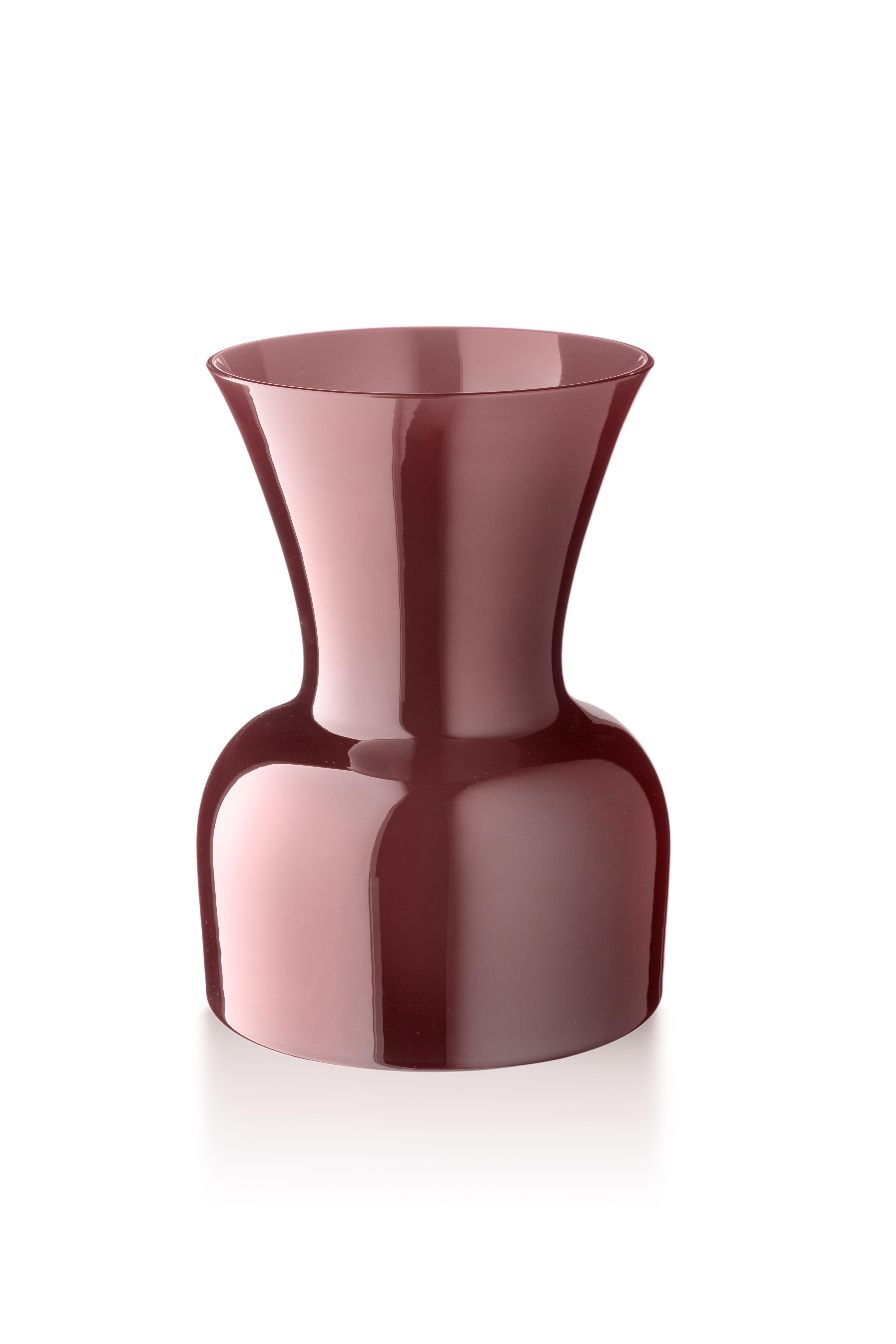 Purple (10057) Large Profili Daisy Murano Glass Vase by Anna Gili