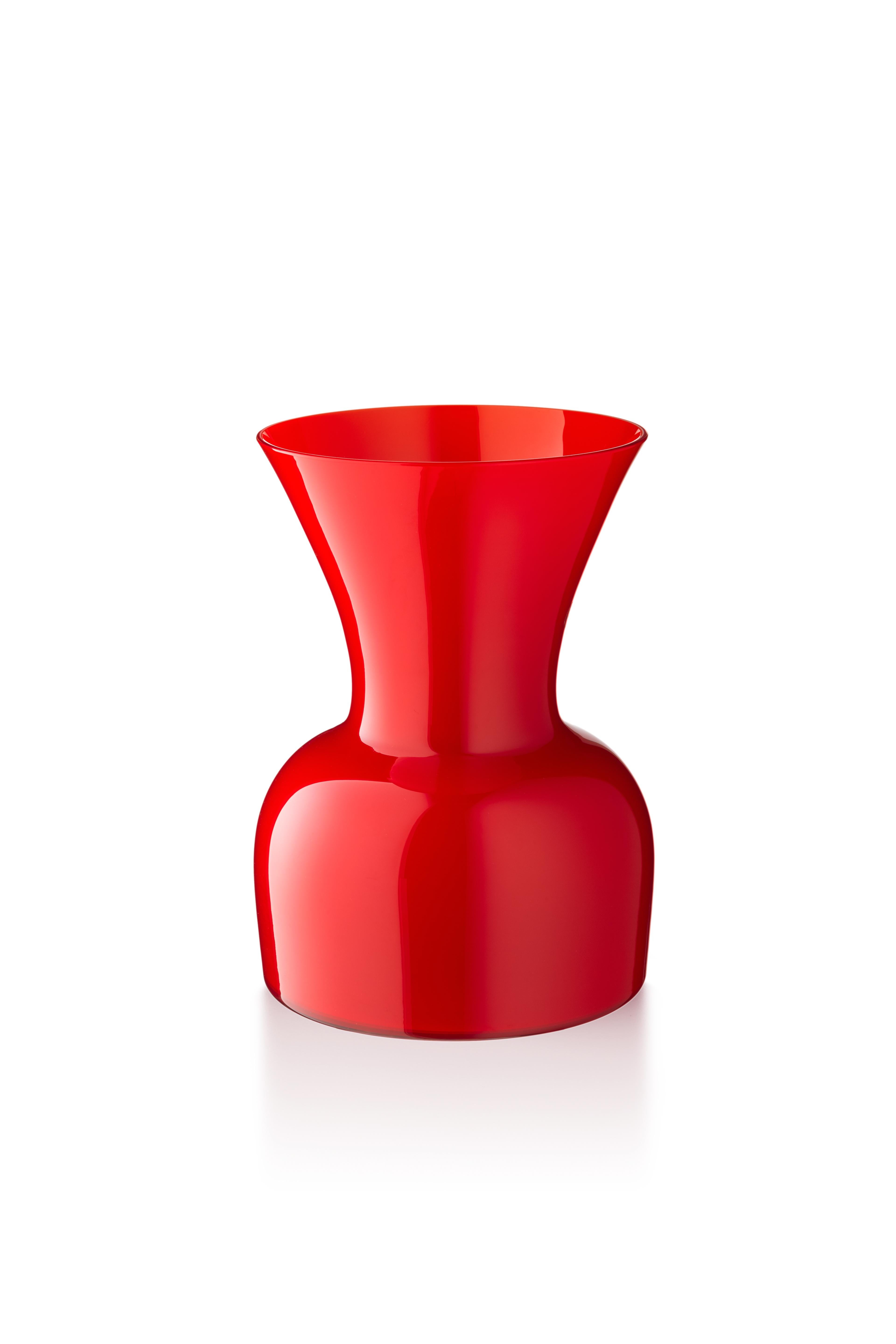 Orange (10040) Medium Profili Daisy Murano Glass Vase by Anna Gili