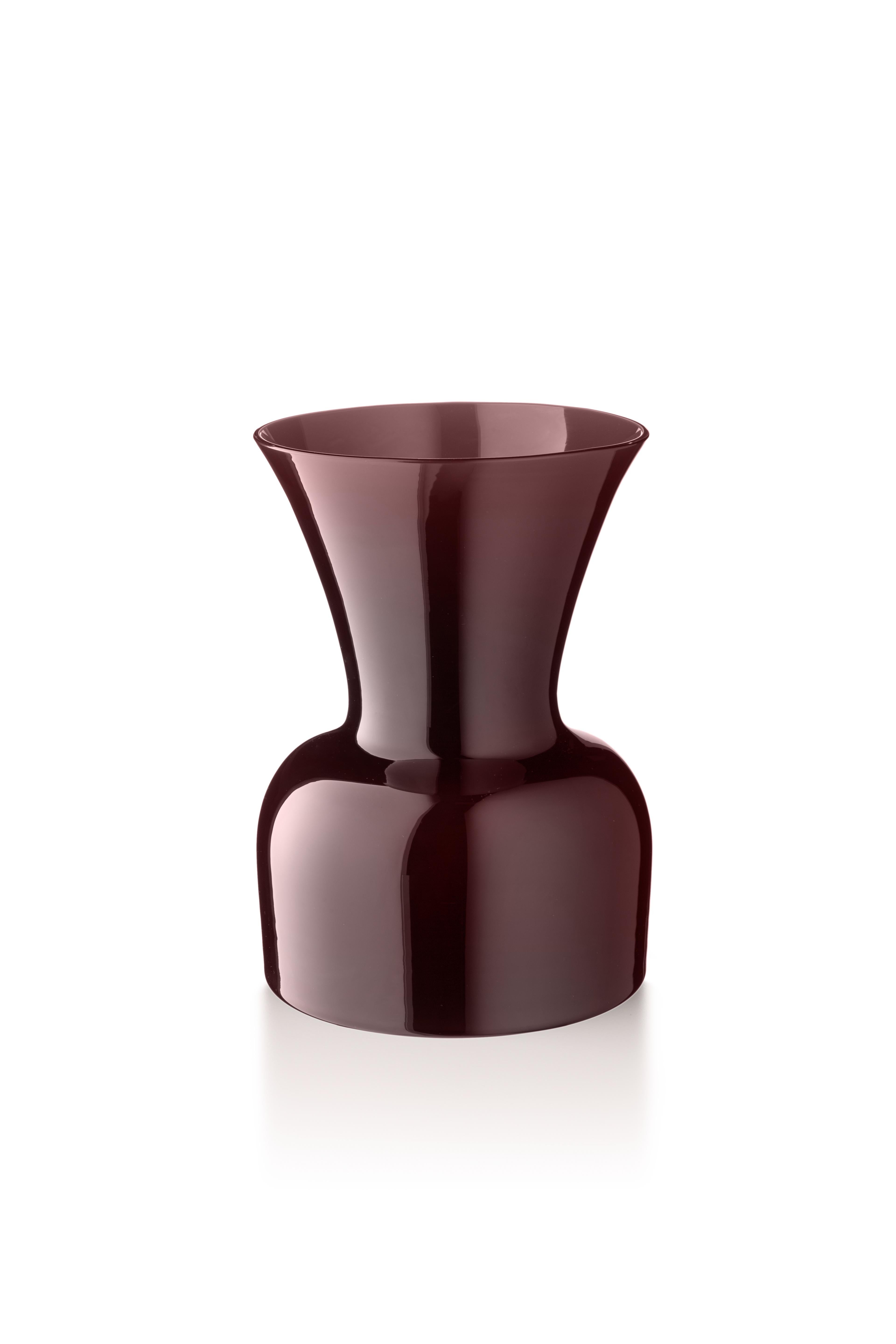Purple (10061) Medium Profili Daisy Murano Glass Vase by Anna Gili