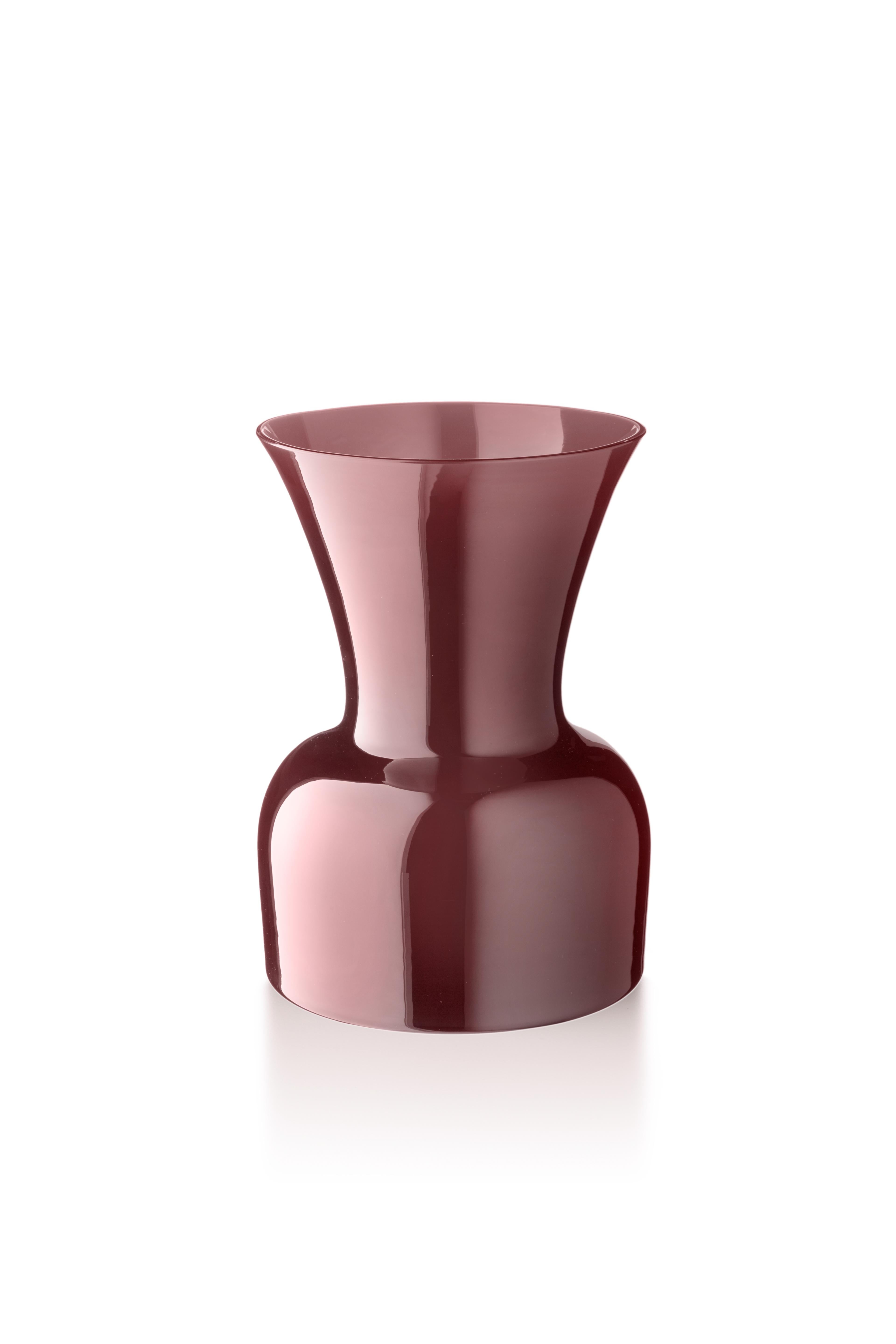 Purple (10058) Medium Profili Daisy Murano Glass Vase by Anna Gili