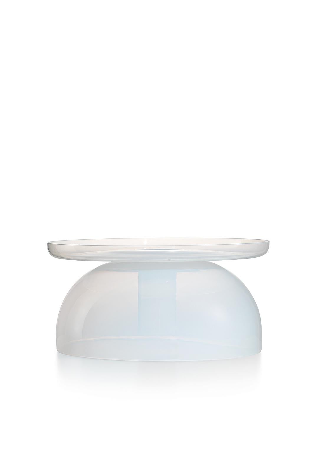 White (014BOBOLU) Tabarro Centerpiece in Murano Glass by Alberto Lago