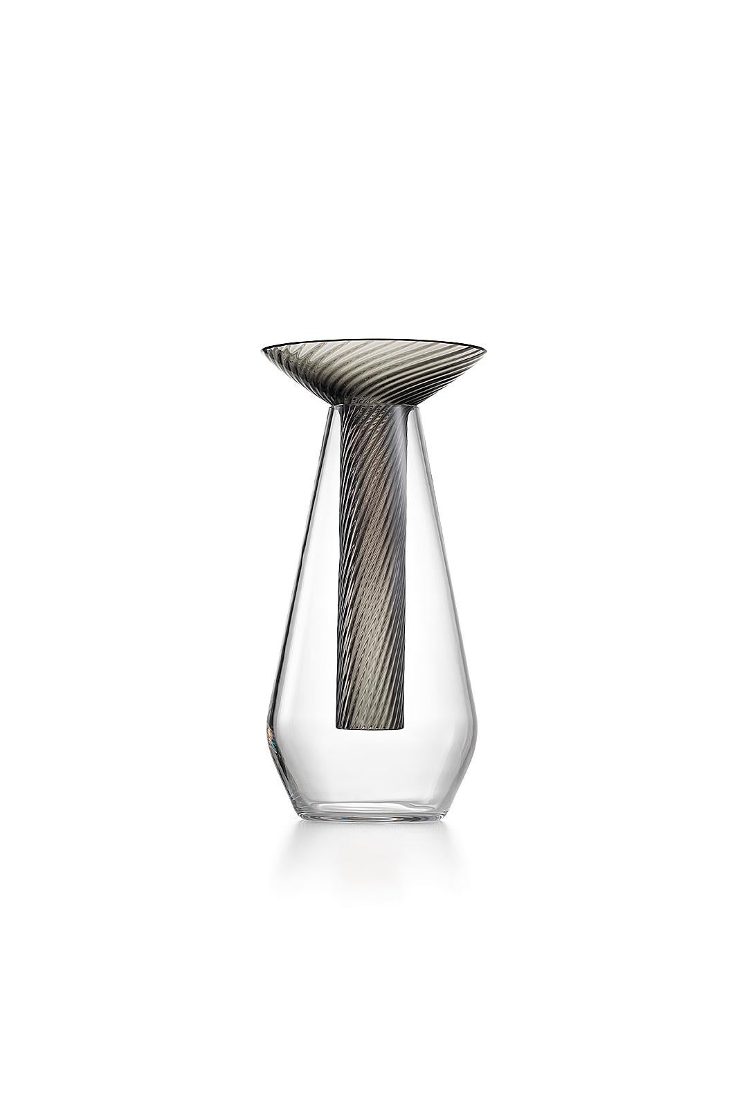 Gray (007GA00RM) Medium Calici Vase in Murano Glass by Federico Peri