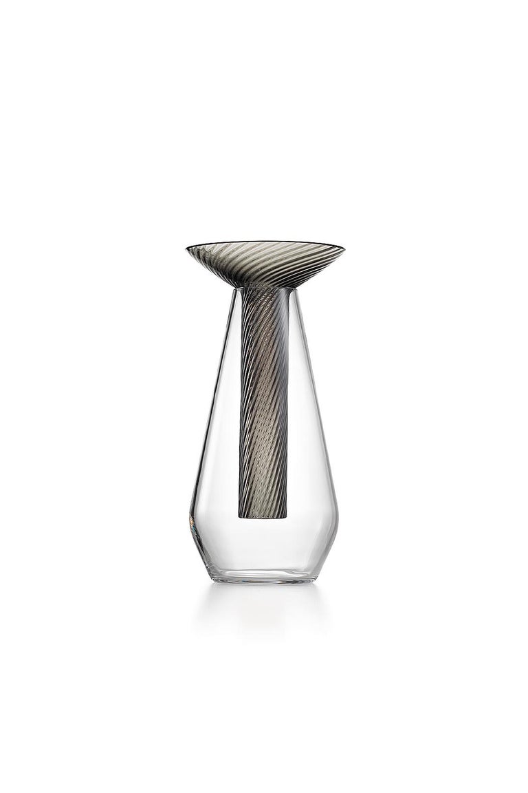 For Sale: Gray (007GA00RM) Medium Calici Vase in Murano Glass by Federico Peri