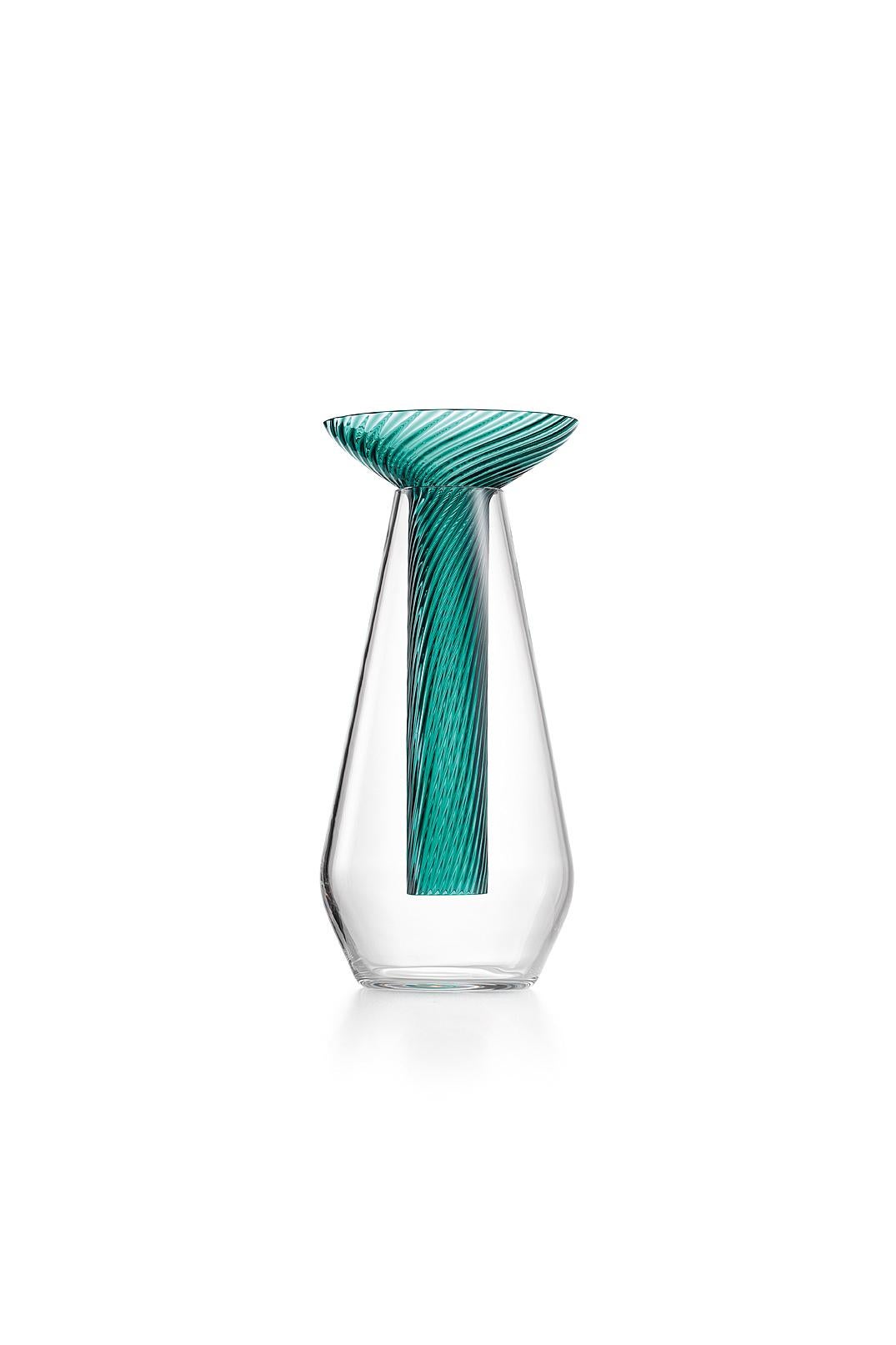 Green (007VP00RM) Medium Calici Vase in Murano Glass by Federico Peri