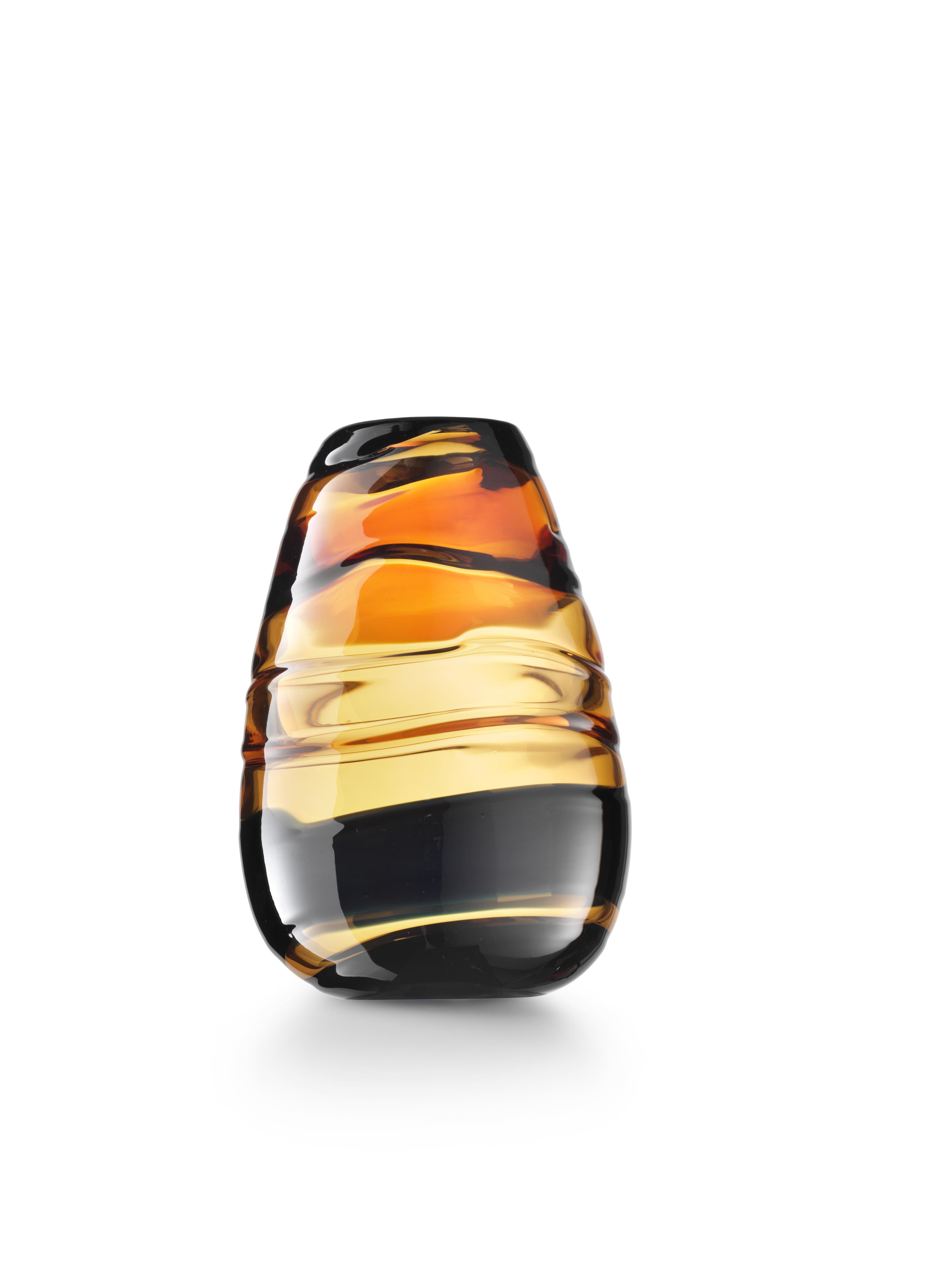 Brown (02360) Medium Sassi Murano Glass Vases by Luciano Gaspari