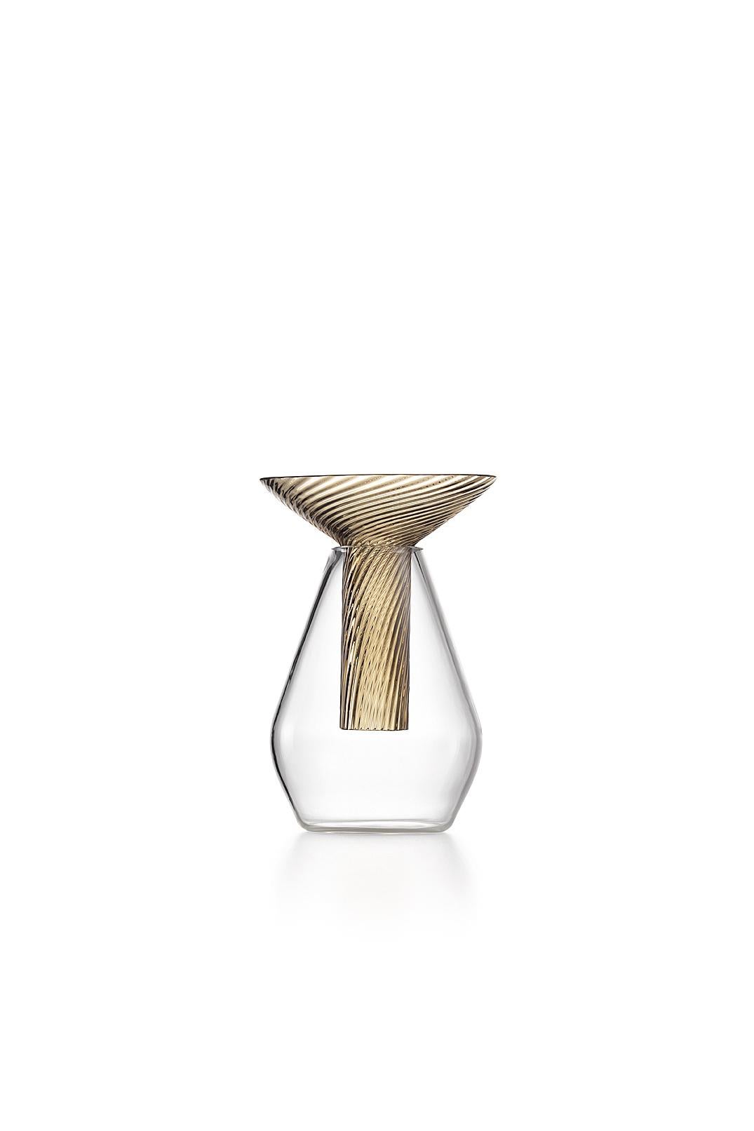 Gray (007GK00RS) Small Calici Vase in Murano Glass by Federico Peri