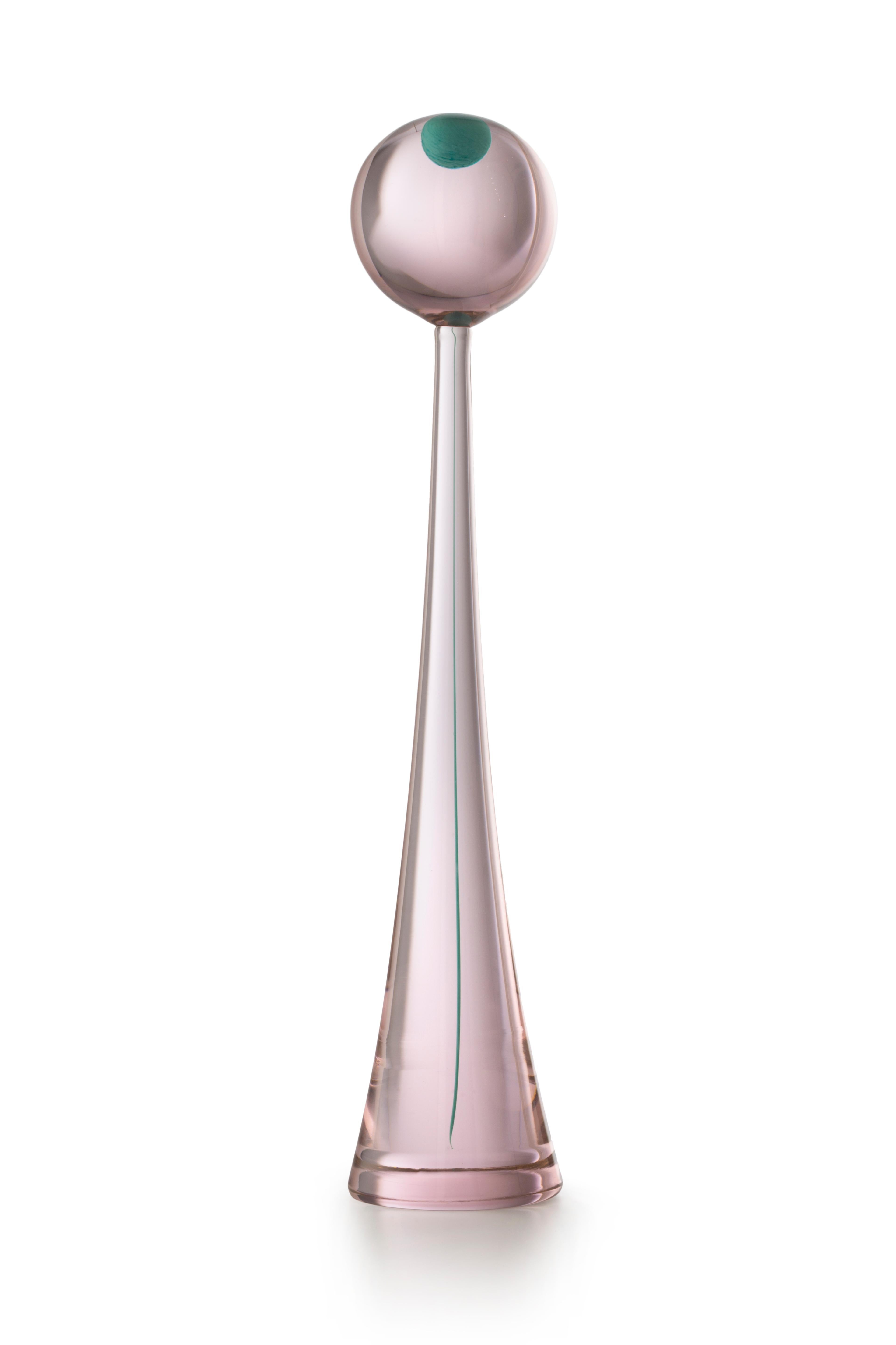 For Sale: Pink (01793) Large Sphere Elementi Lagunari in Murano Glass by Luciano Gaspari