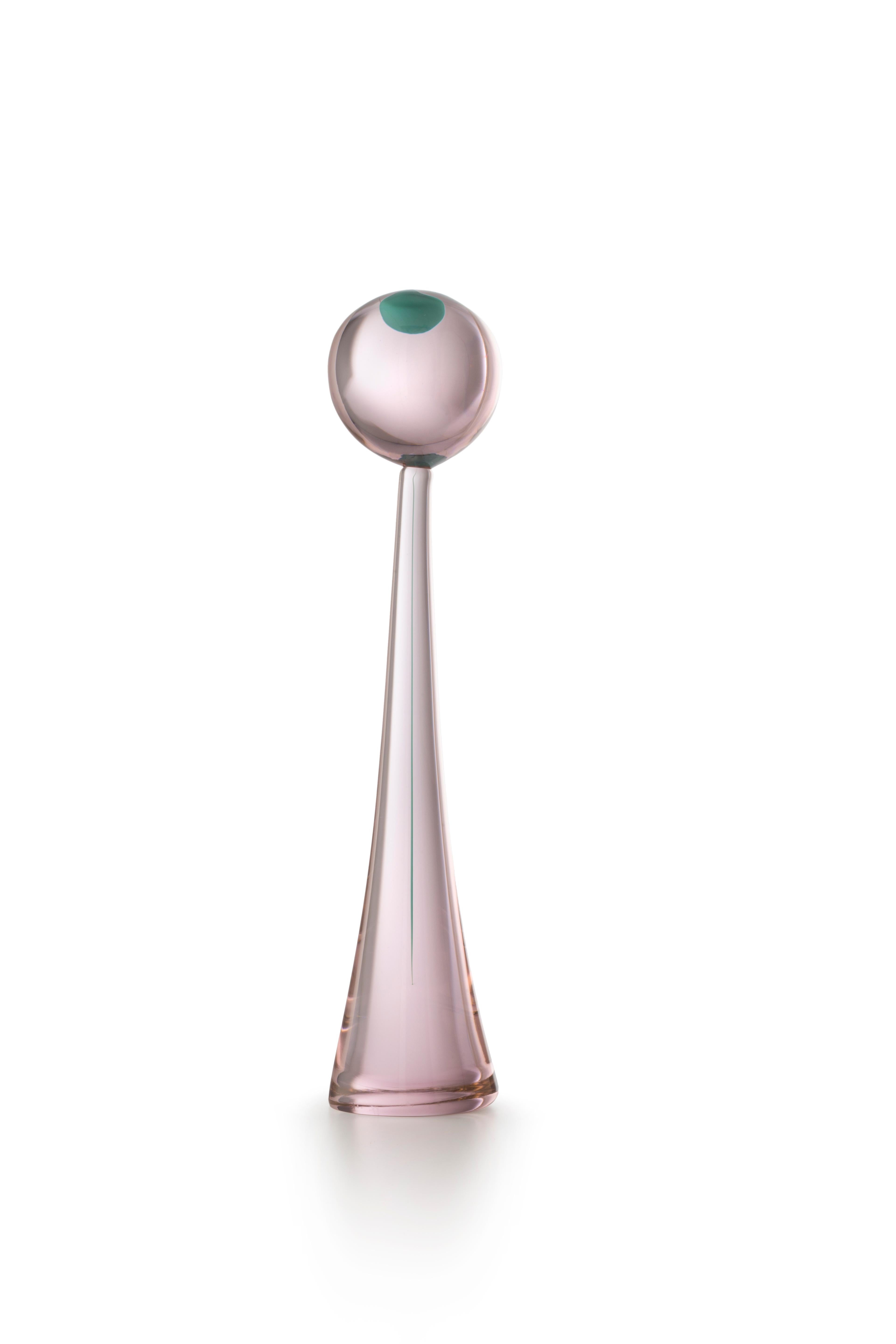 Pink (01795) Small Sphere Elementi Lagunari in Murano Glass by Luciano Gaspari