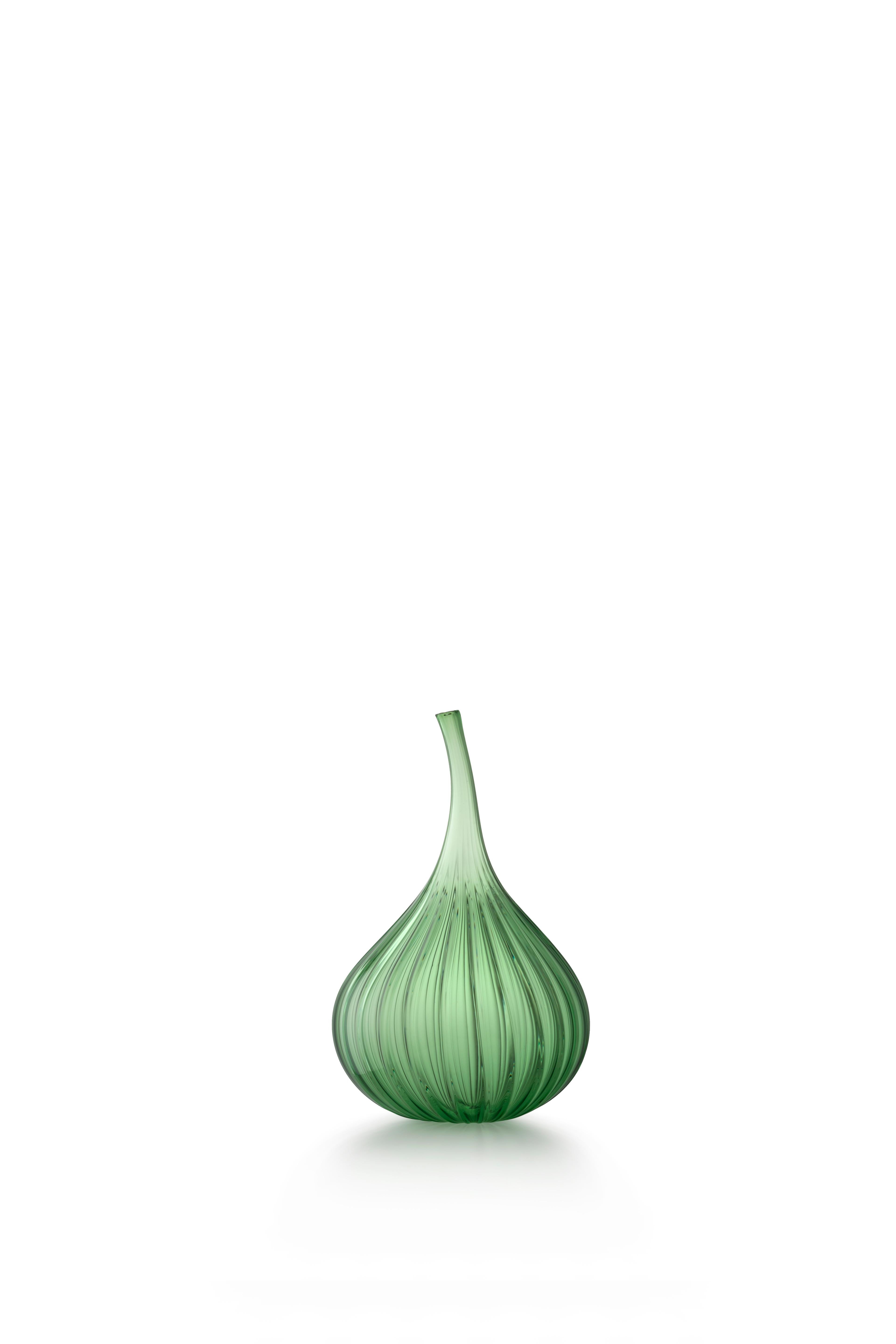 in vendita: Green (18905) Vaso Lucido a piccole gocce in vetro di Murano di Renzo Stellon