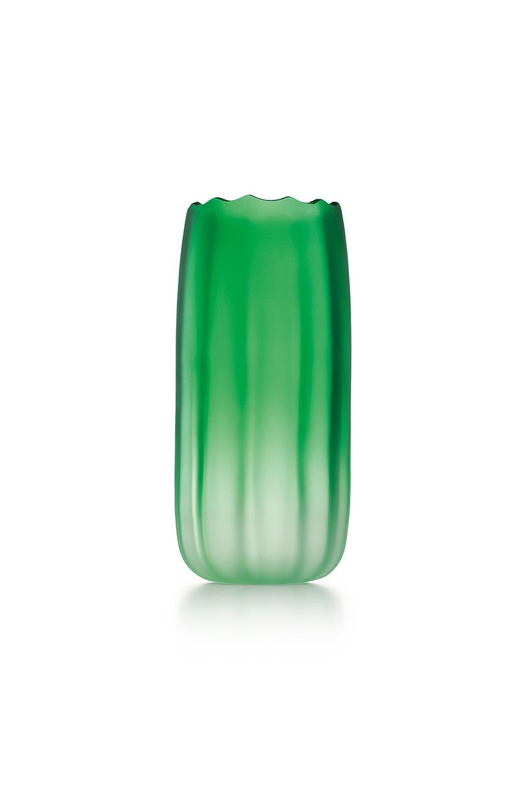 For Sale: Green (016VE00SL) Large Mare Fonda Satinato in Murano Glass by Davide Bruno