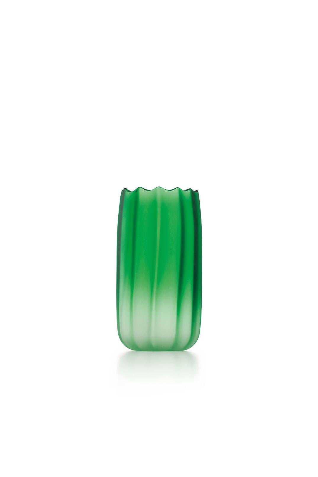 For Sale: Green (016VE00SS) Small Mare Fonda Satinato in Murano Glass by Davide Bruno