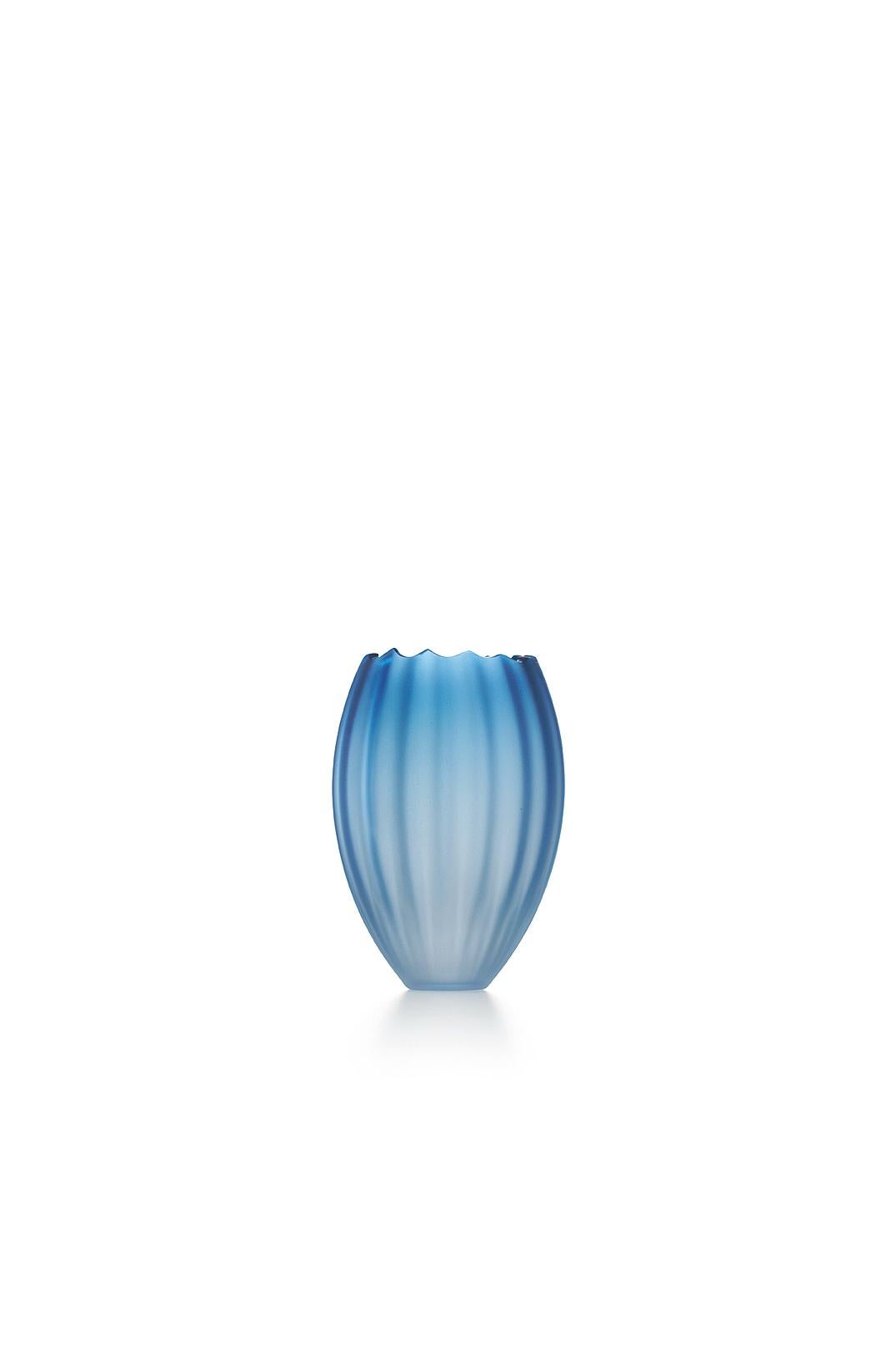 En vente : Blue (015BS00SS) Petit Mare Nassa Satinato en verre de Murano par Davide Bruno