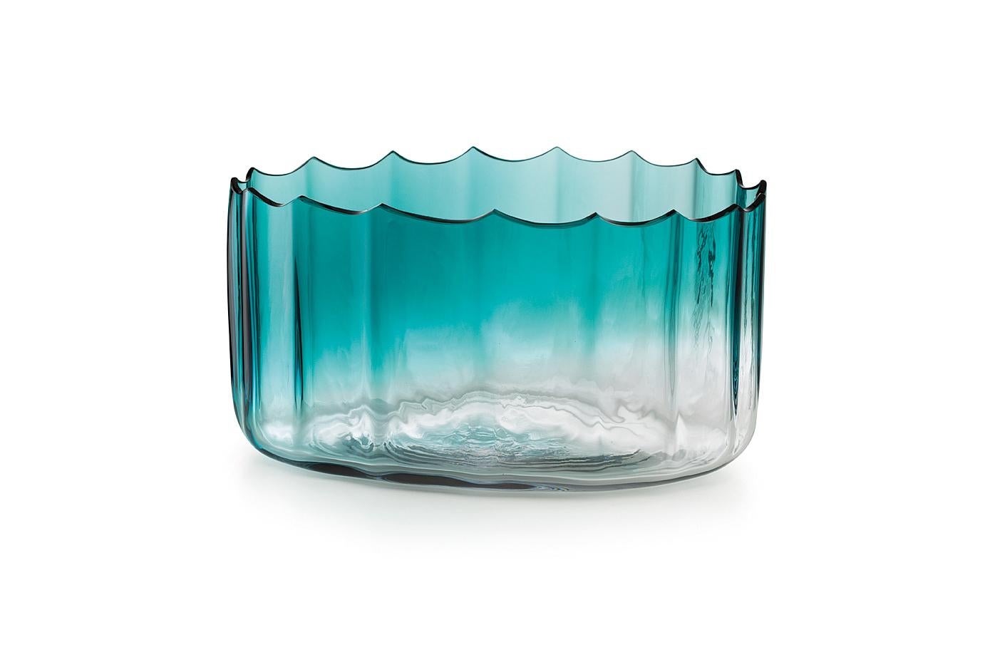 Im Angebot: Großer Mare Coppo Lucido aus Glas von Davide Bruno, Green (017VPALLS)