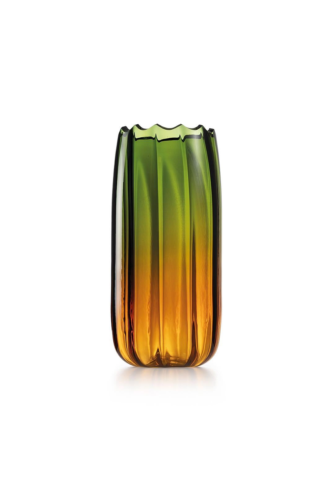 Orange (016VRAML) Large Mare Fonda Lucido in Murano Glass by Davide Bruno