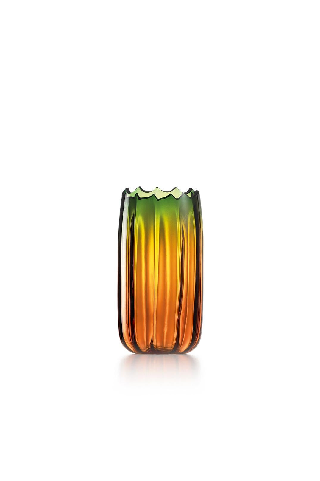 Orange (016VRAMLS) Small Mare Fonda Lucido in Murano Glass by Davide Bruno