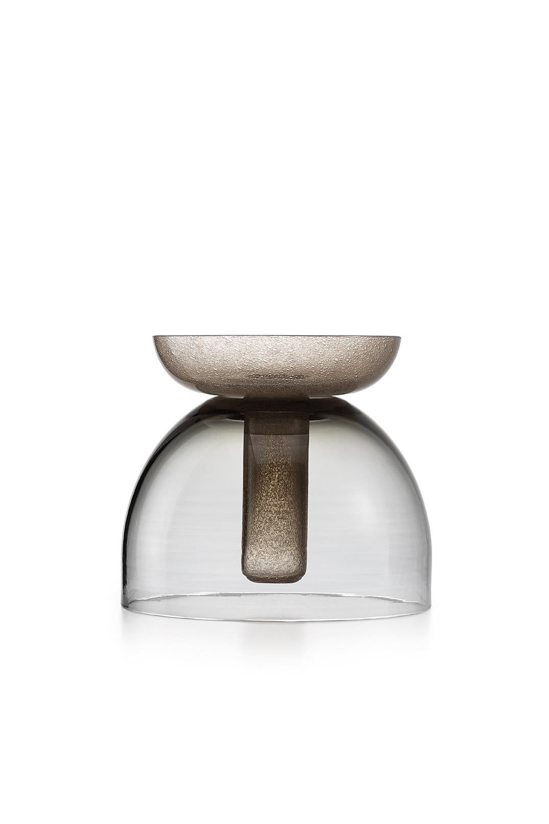 Gray (014GAGKLM) Medium Tabarro Centerpiece in Murano Glass by Alberto Lago