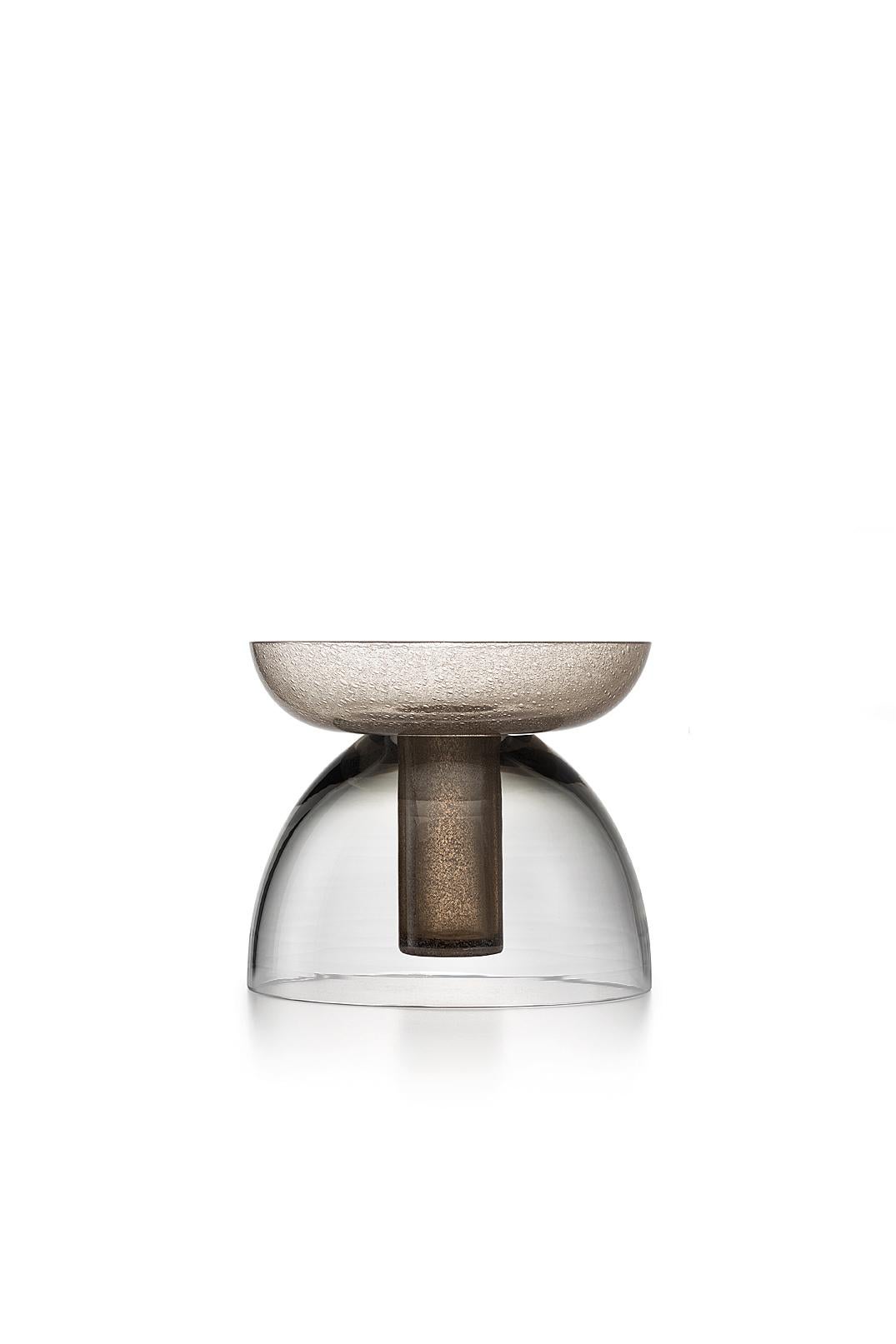 Gray (014GAGKLS) Small Tabarro Centerpiece in Murano Glass by Alberto Lago