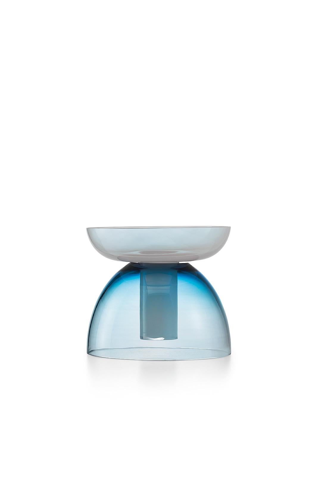 Blue (014BSBOLS) Small Tabarro Centerpiece in Murano Glass by Alberto Lago