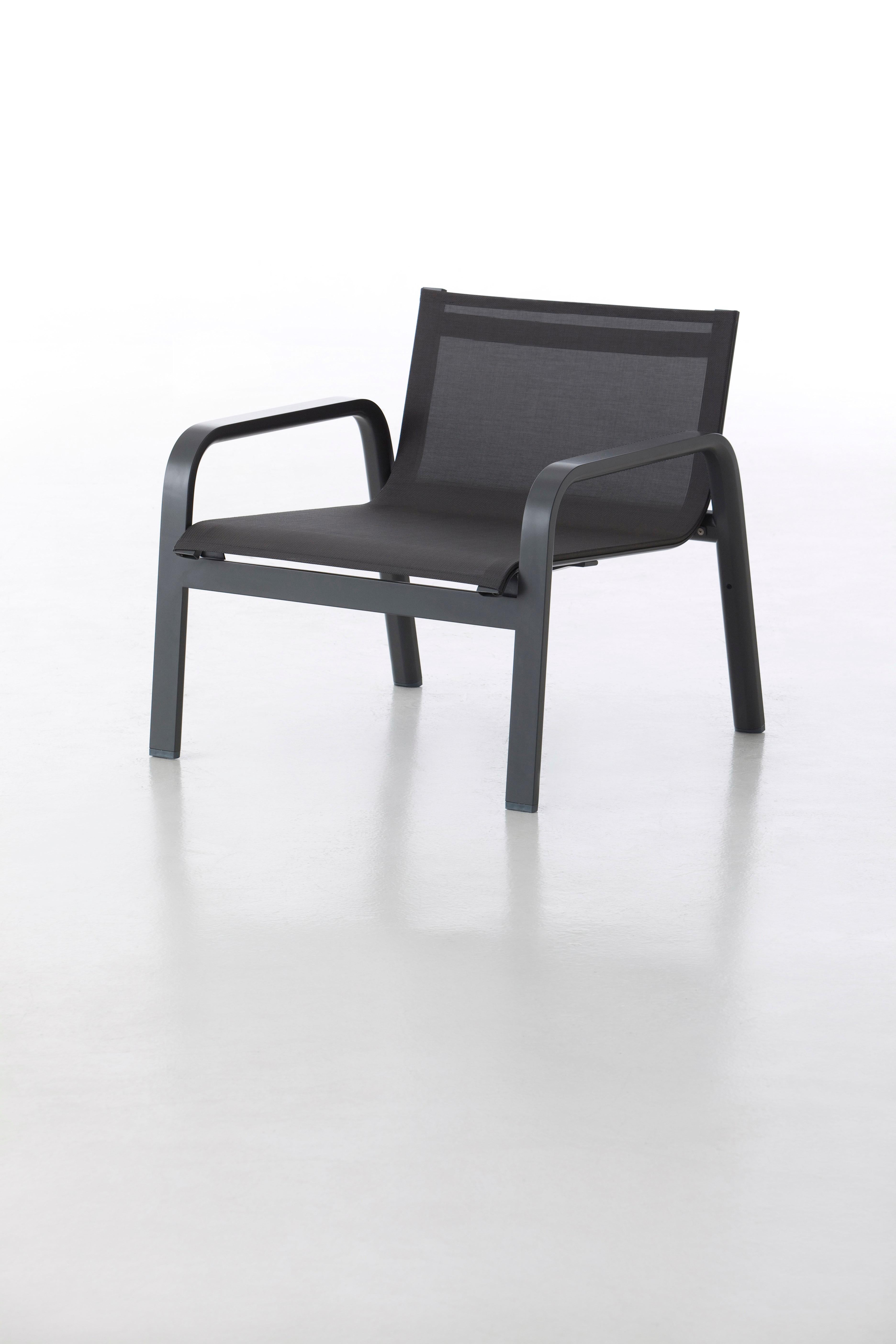 For Sale: Gray (RAL7043/anthracite mesh.jpg) Gandia Blasco Stack Lounge Chair in Aluminum by Borja Garcia 2