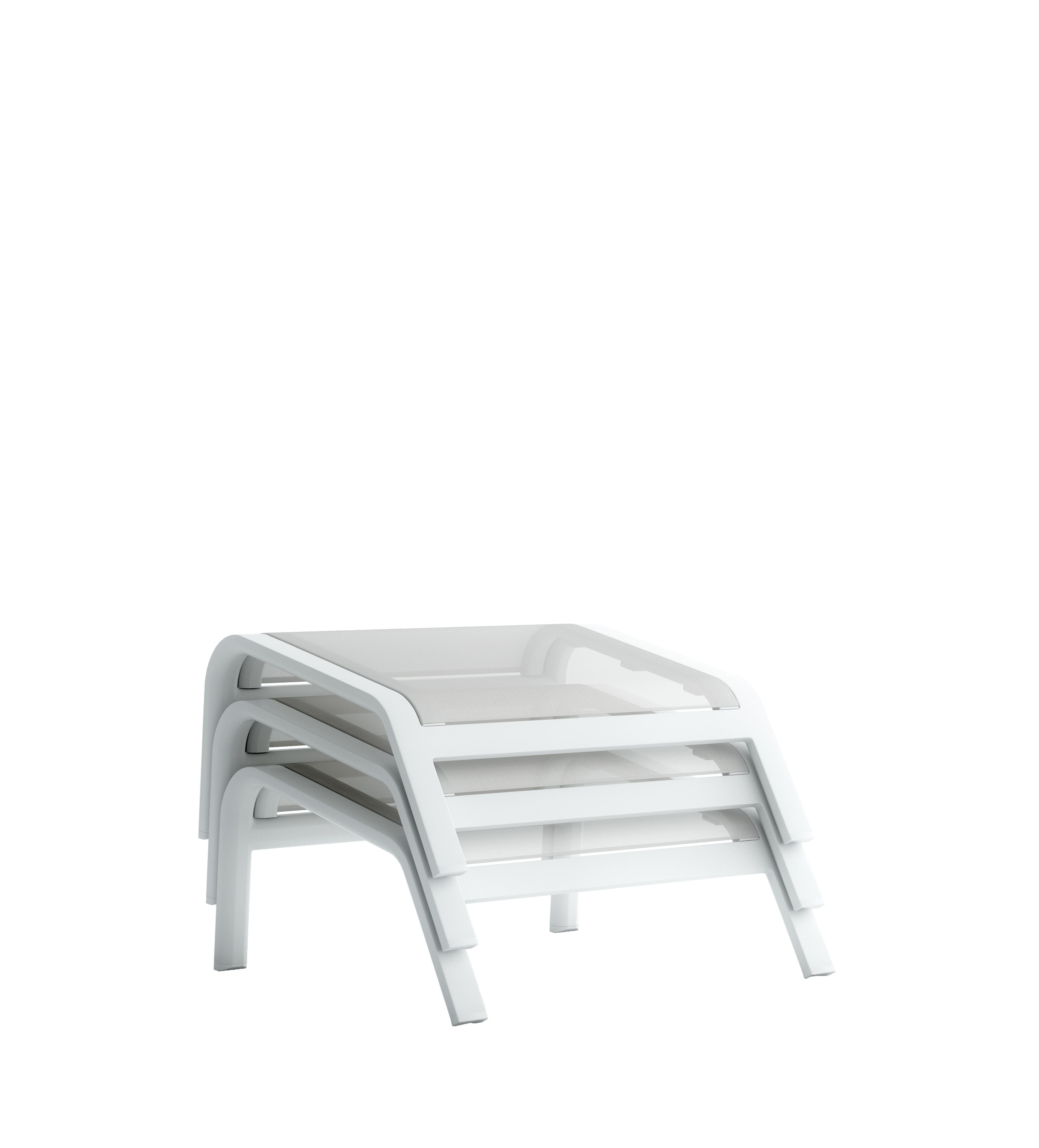 For Sale: White (RAL9016/white mesh.jpg) Gandia Blasco Stack Ottoman for High Back Lounge Chair by Borja Garcia 2