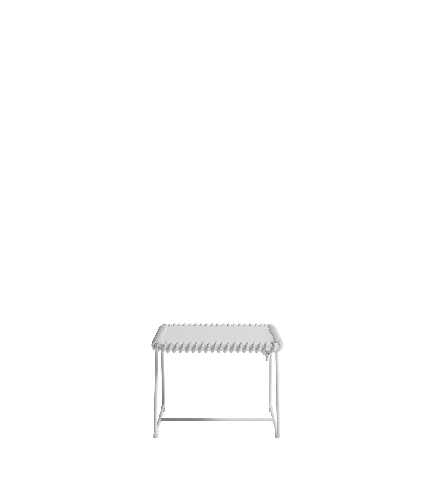 For Sale: White (RAL9016/whiterope.jpg) Gandia Blasco Textile Coffee Table in Steel by Ana Llobet 2
