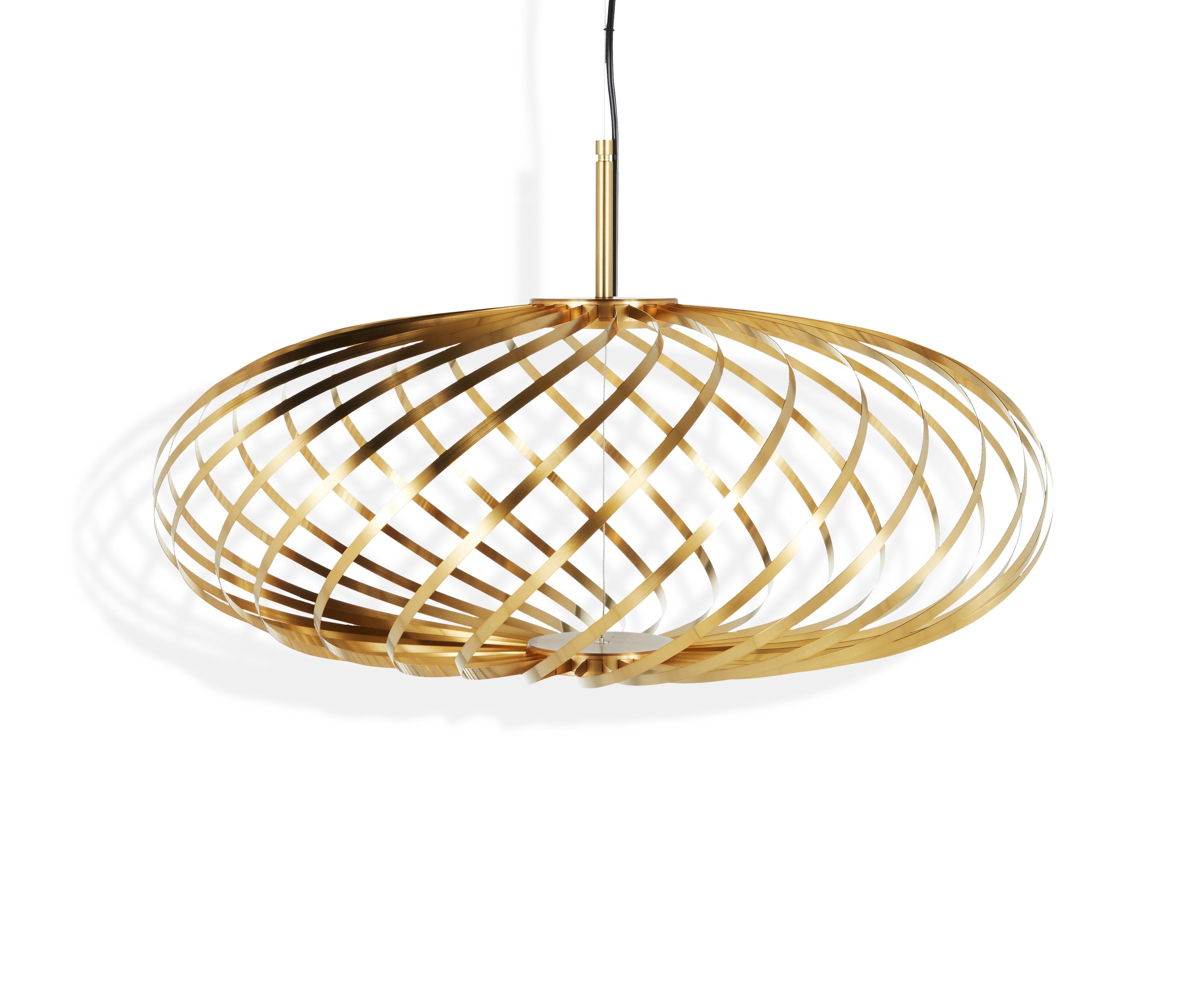 Gold (brass.jpg) Spring LED Small Pendant Light by Tom Dixon