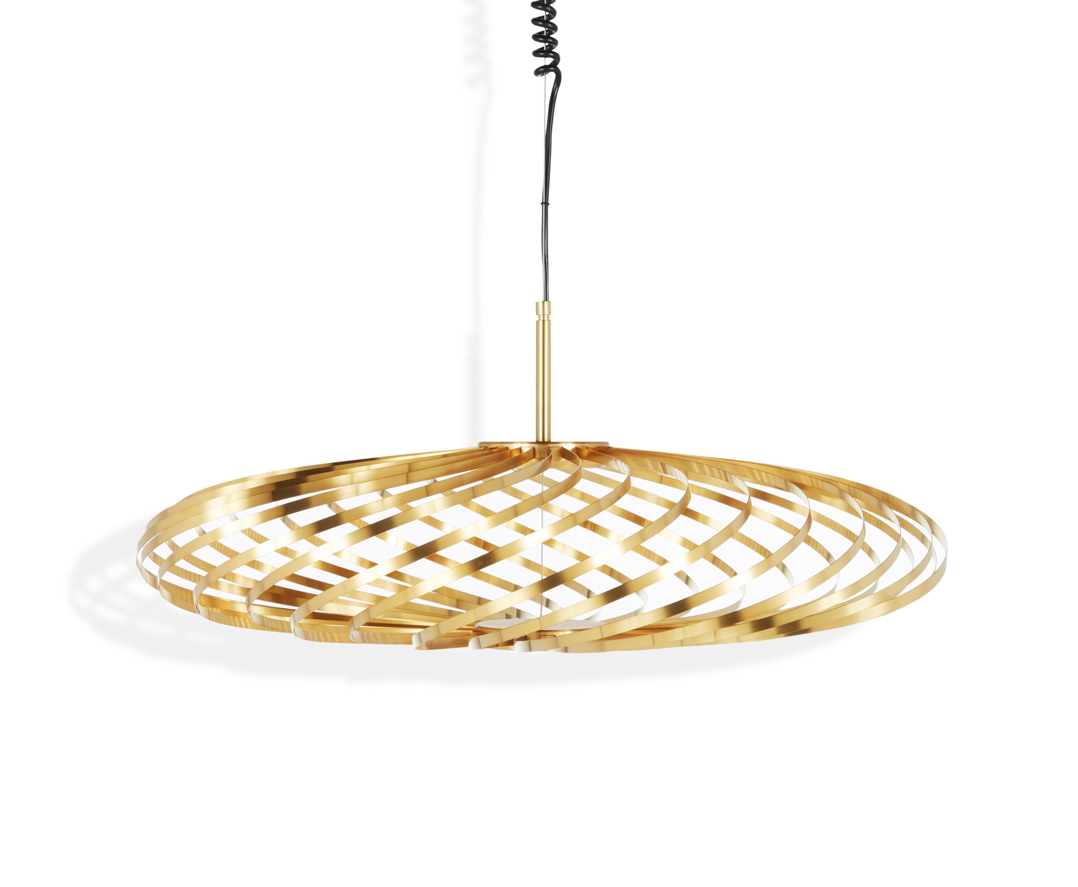 Gold (brass.jpg) Spring LED Small Pendant Light by Tom Dixon 3