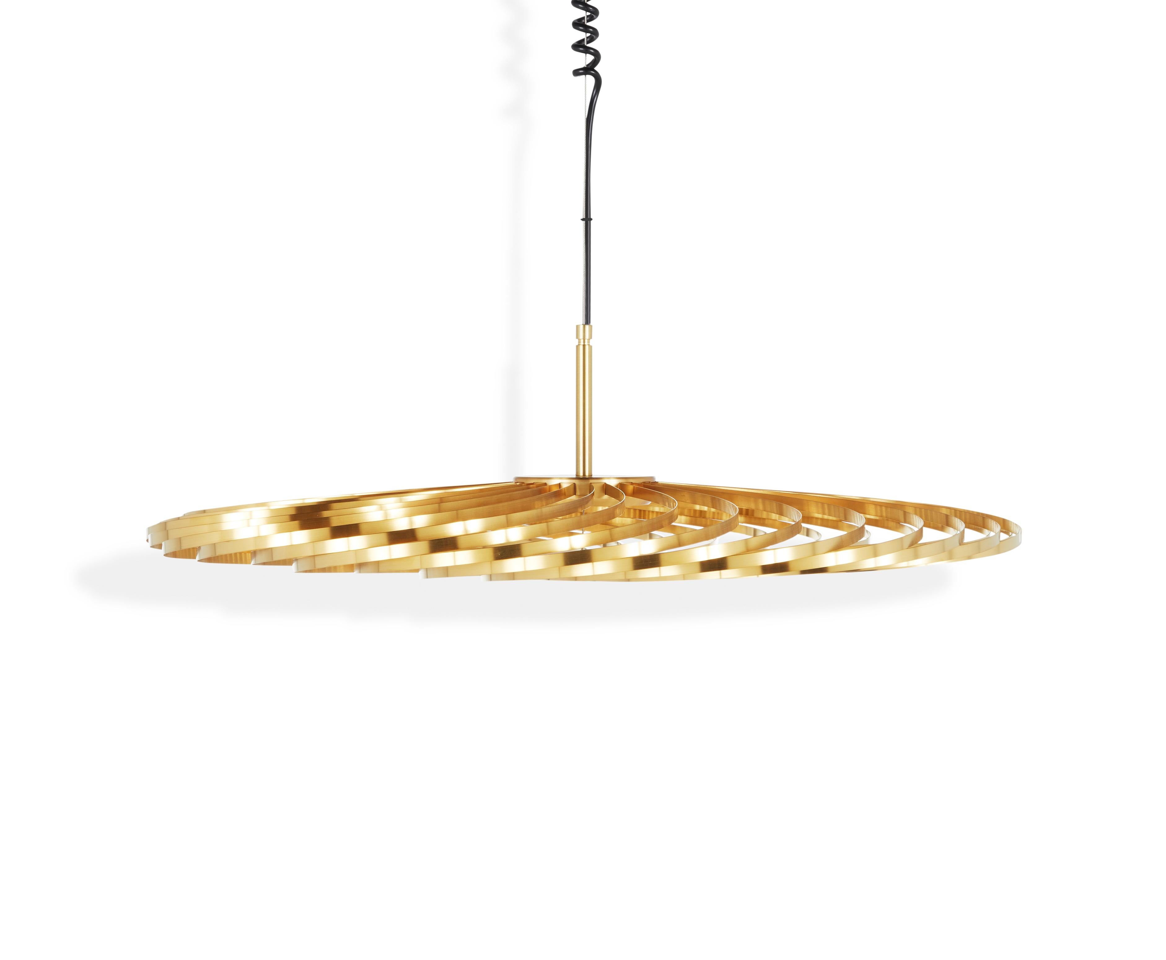 Gold (brass.jpg) Spring LED Small Pendant Light by Tom Dixon 5