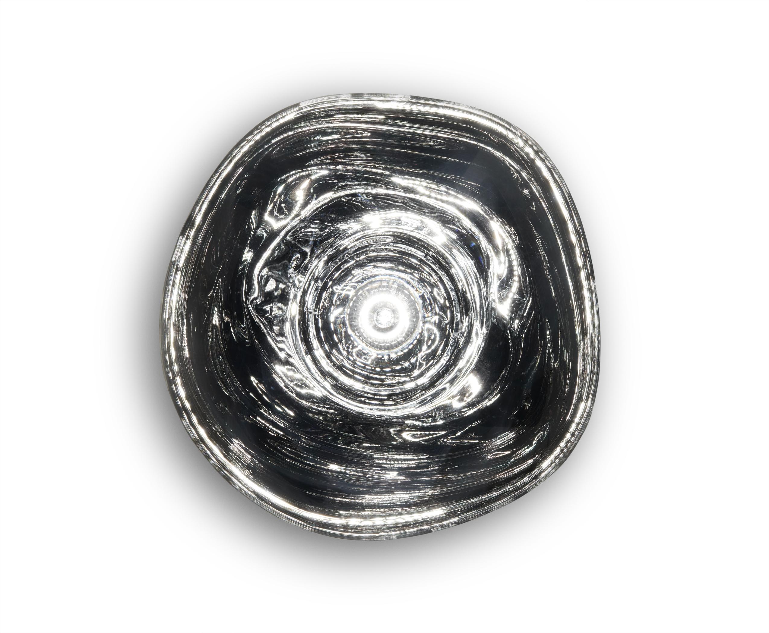 Im Angebot: LED-Oberflächenleuchte aus Schmelzglas von Tom Dixon, Gray (melt chrome.jpg) 4