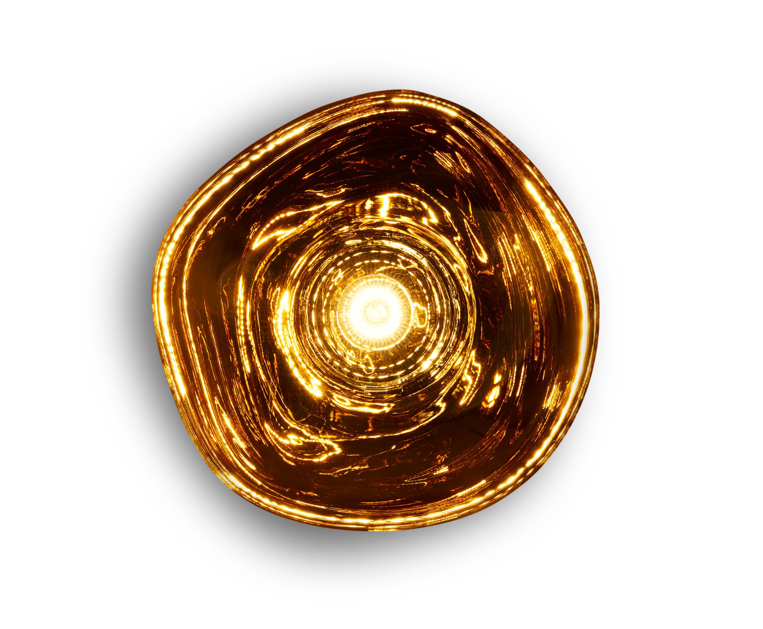 Im Angebot: LED-Oberflächenleuchte aus Schmelzglas von Tom Dixon, Gold (melt gold.jpg) 4