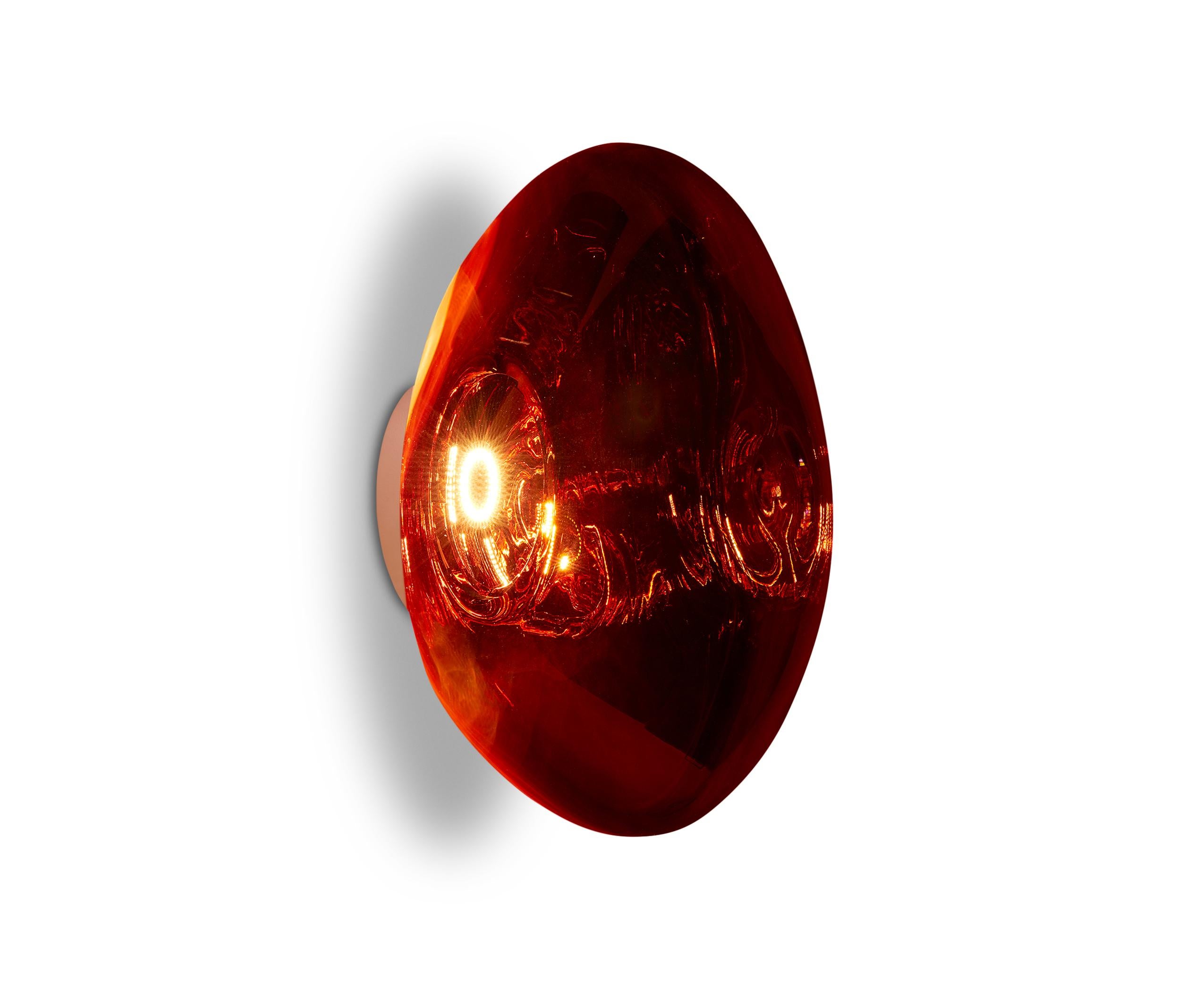 Im Angebot: LED-Oberflächenleuchte aus Schmelzglas von Tom Dixon, Red (melt copper.jpg) 5