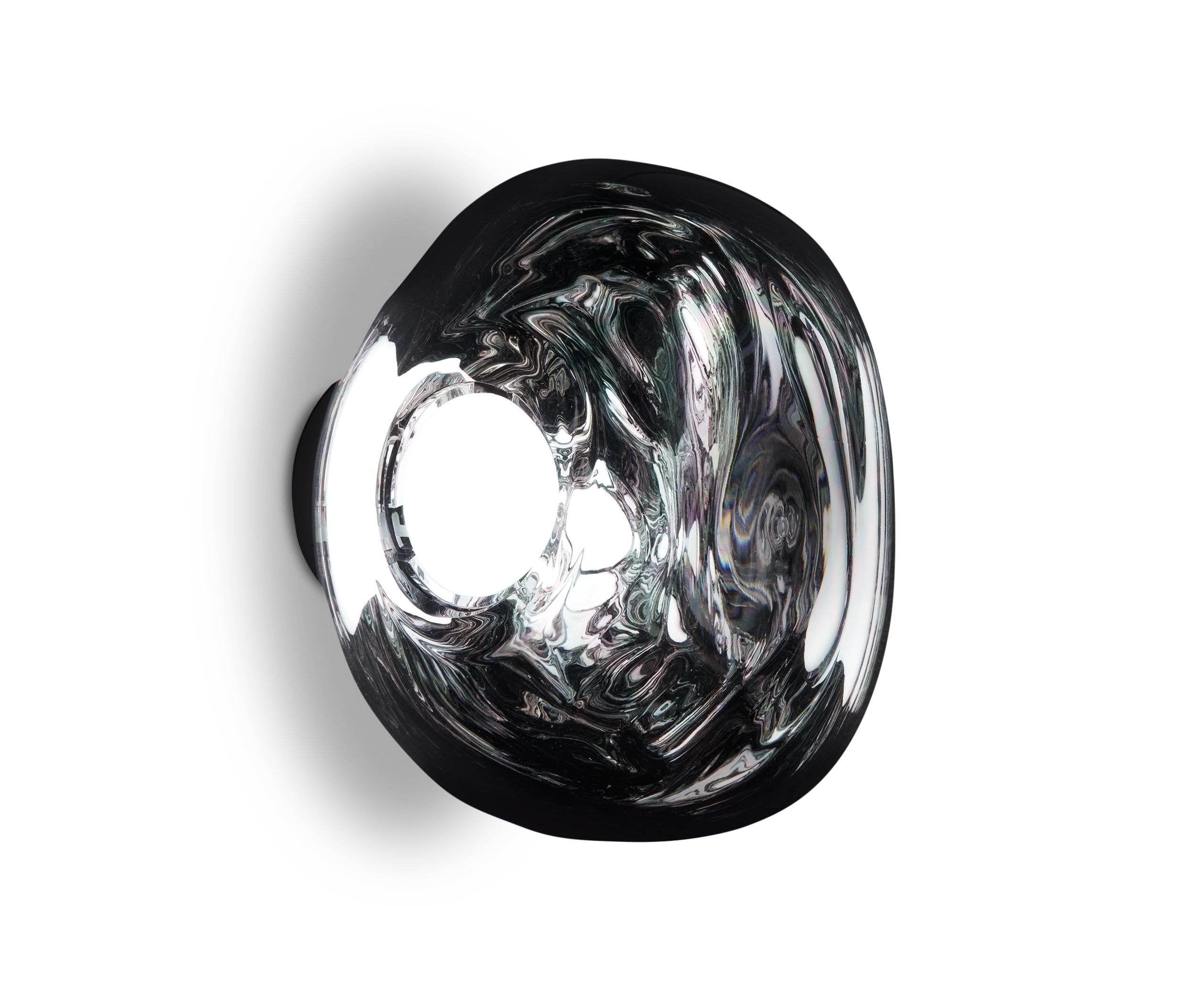 Im Angebot: Melt Mini LED-Oberflächenleuchte von Tom Dixon, Gray (melt chrome.jpg) 3