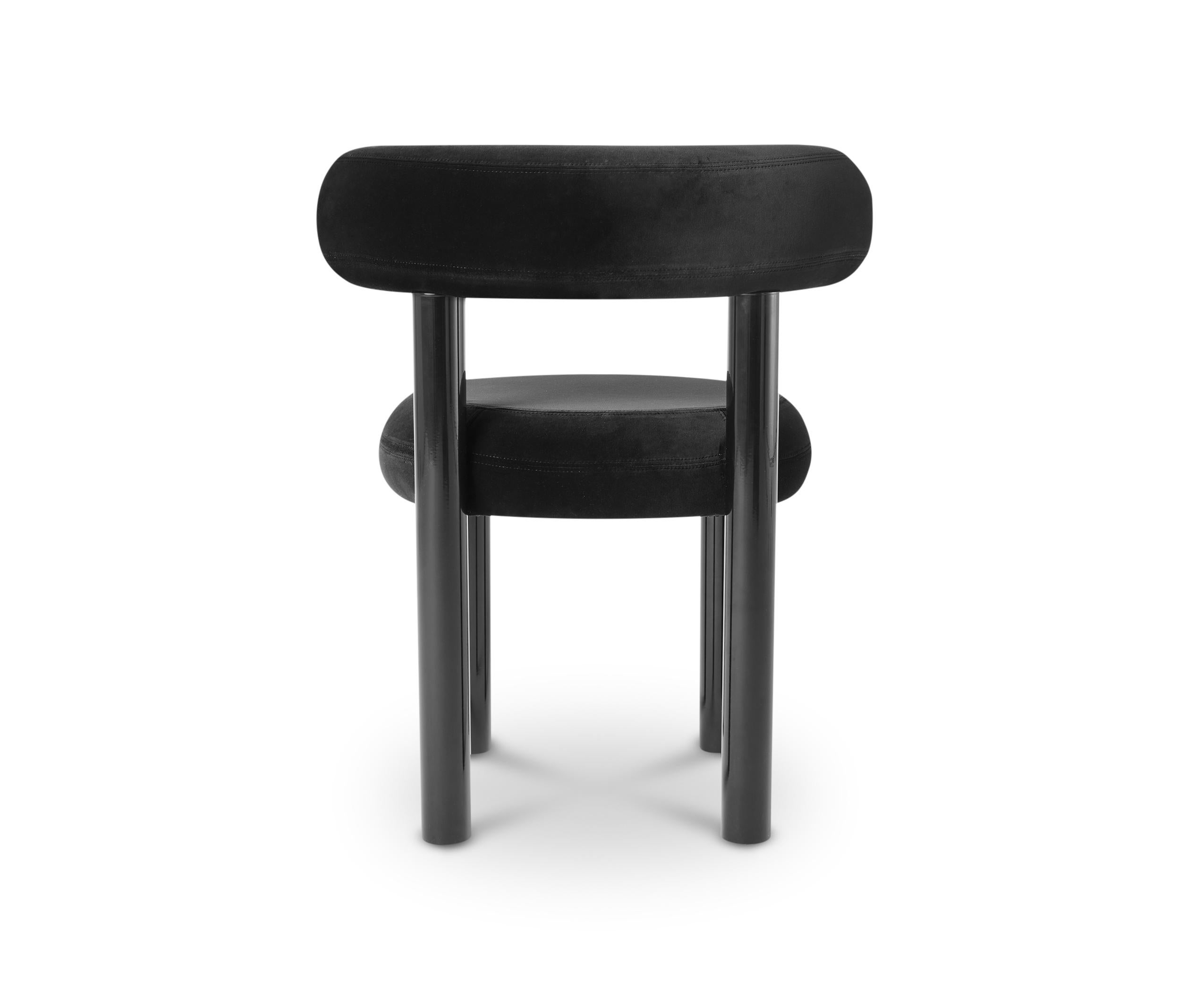Black (cassia black.jpg) FAT Dining Chair with Black Legs by Tom Dixon 2