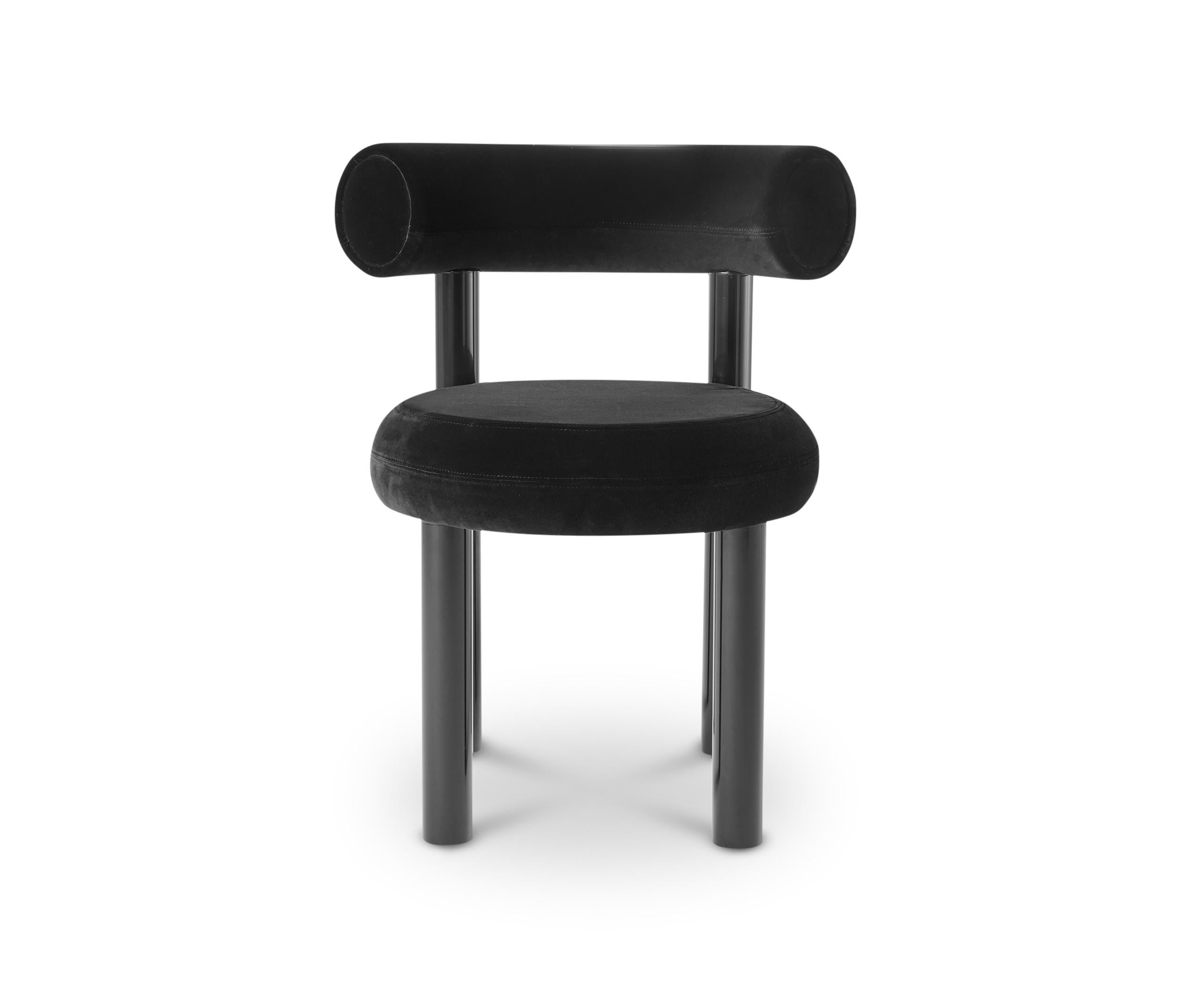 Black (cassia black.jpg) FAT Dining Chair with Black Legs by Tom Dixon 3