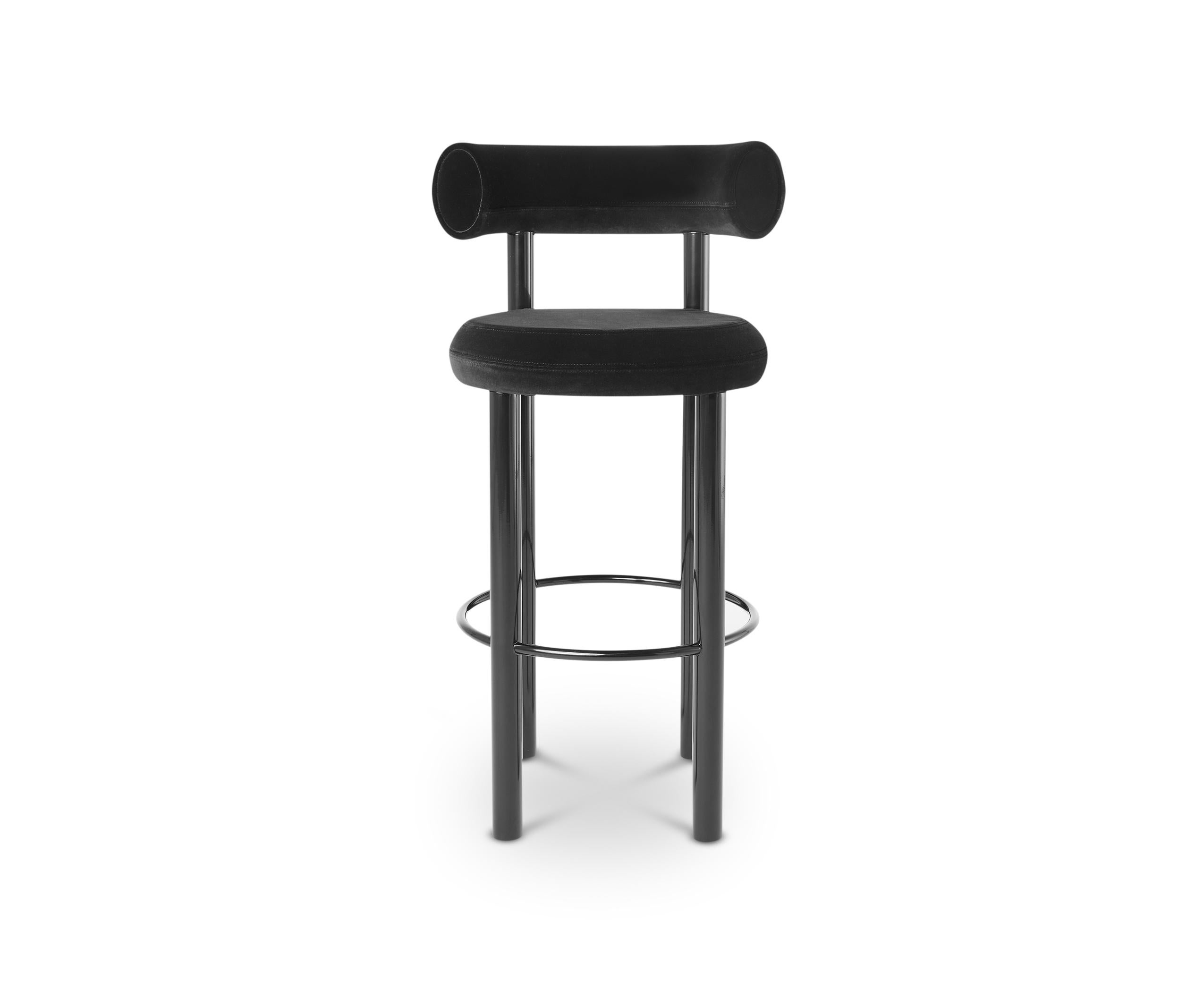 Black (cassia black.jpg) FAT Barstool with Black legs by Tom Dixon 4