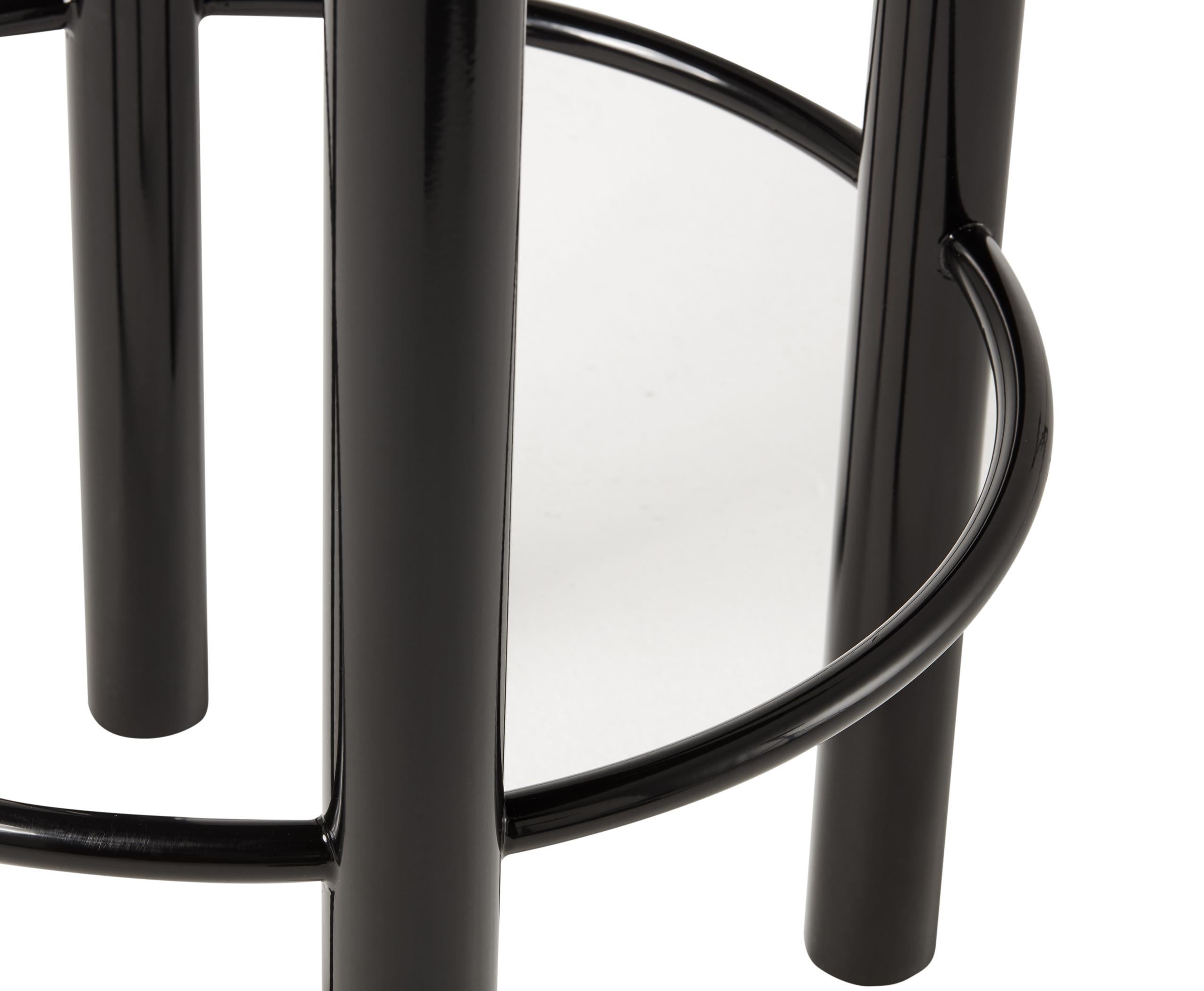 Black (cassia black.jpg) FAT Barstool with Black legs by Tom Dixon 5