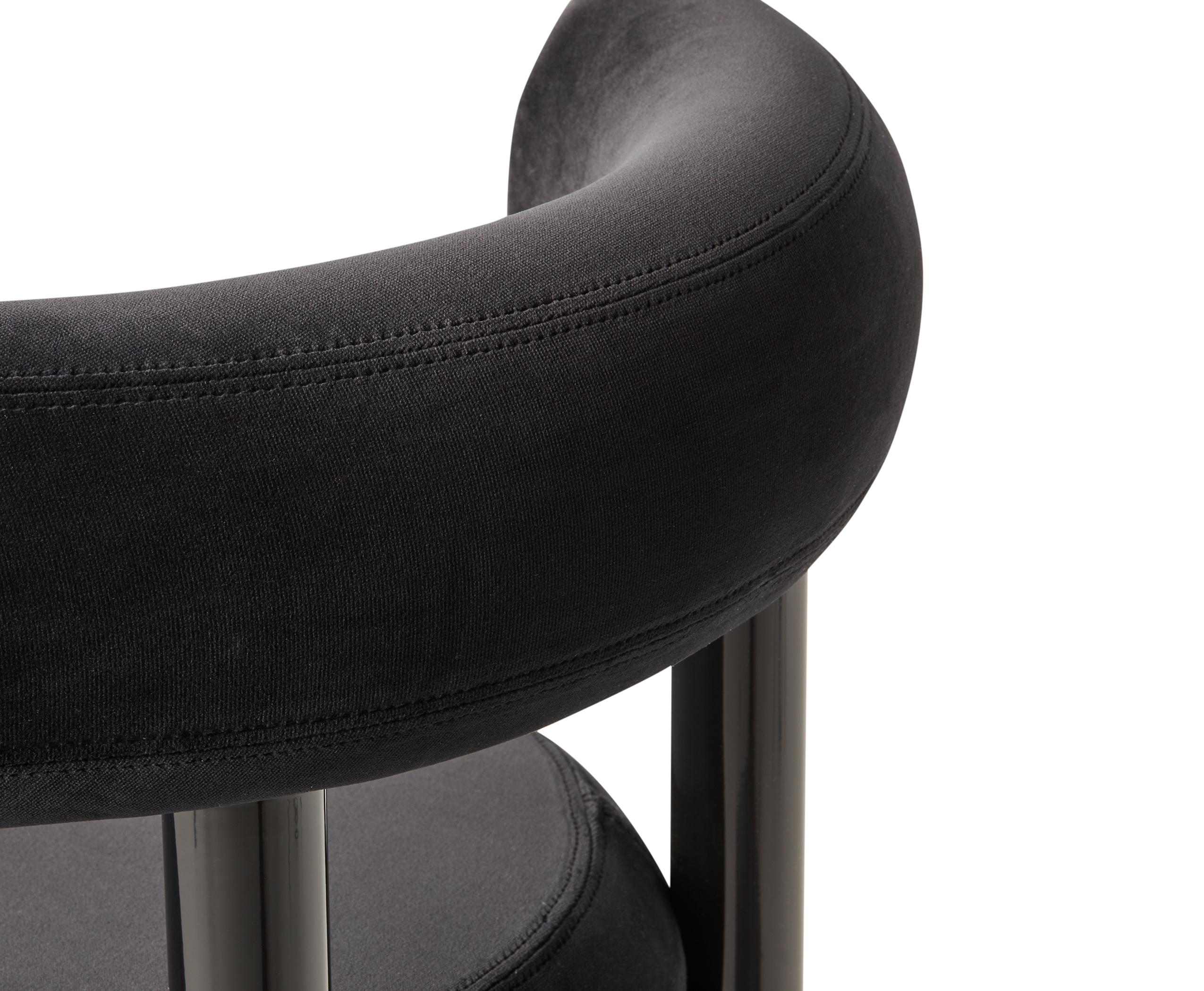 Black (cassia black.jpg) FAT Barstool with Black legs by Tom Dixon 7