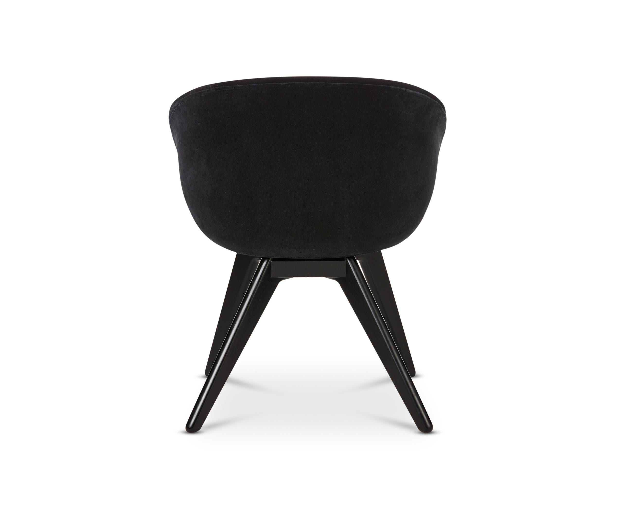 Black (cassia black.jpg) Scoop Low Back Chair with Black Leg by Tom Dixon 2