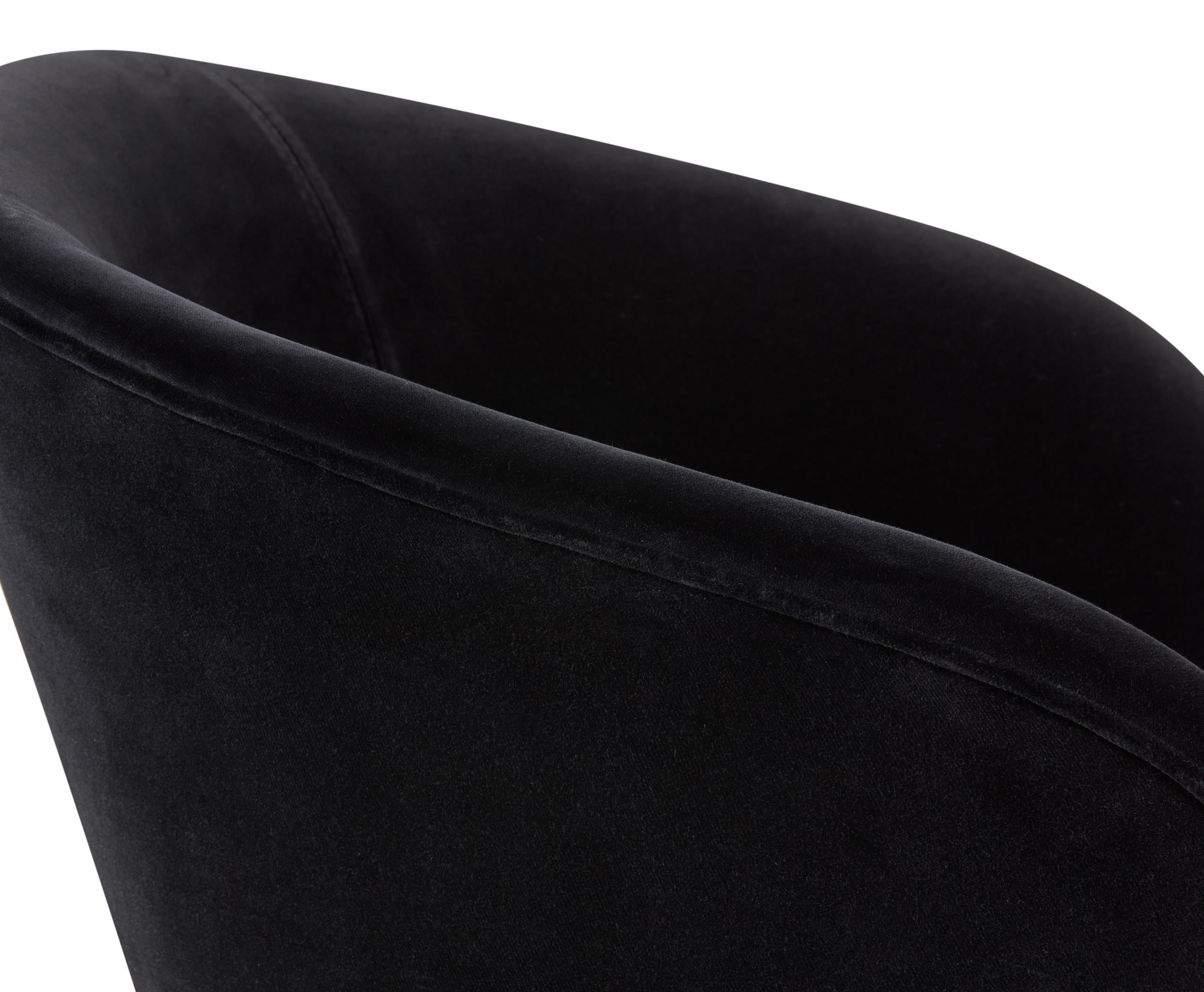 Black (cassia black.jpg) Scoop Low Back Chair with Black Leg by Tom Dixon 3