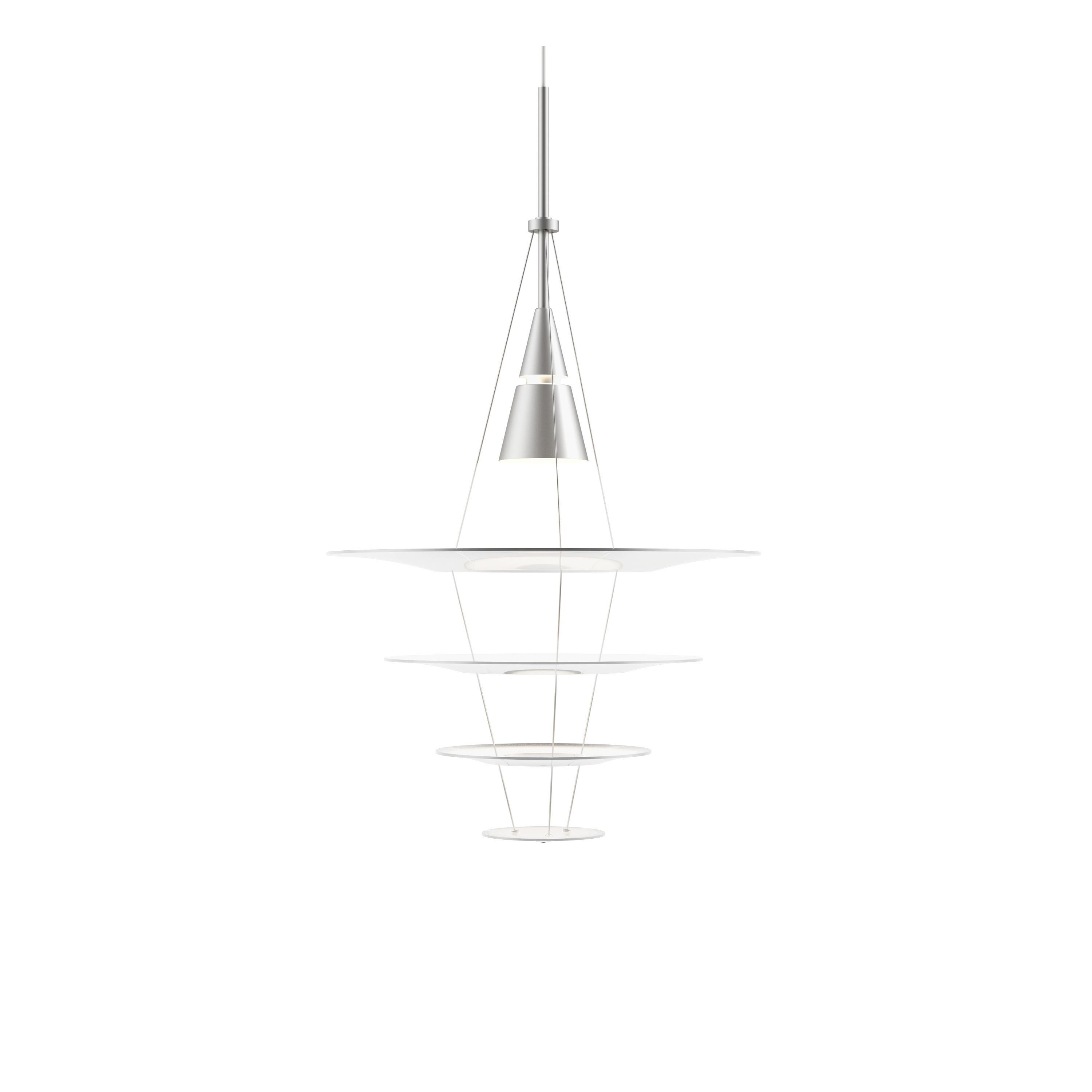 For Sale: Gray (aluminum.jpg) Louis Poulsen Small Enigma Pendant Lamp by Shoichi Uchiyama