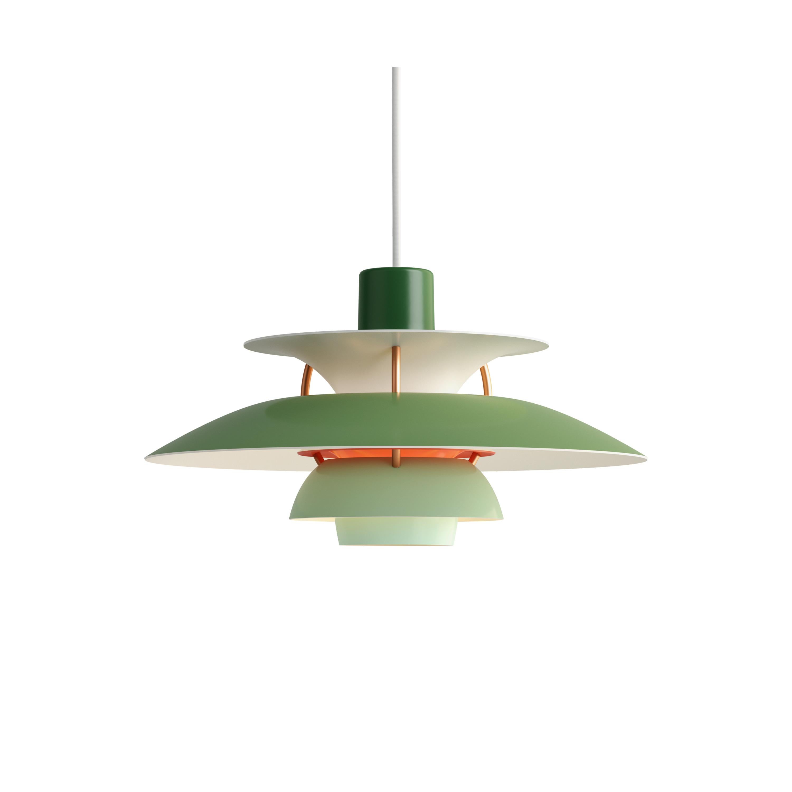 En vente : Green (green.jpg) Mini lampe à suspension Louis Poulsen PH5 de Poul Henningsen