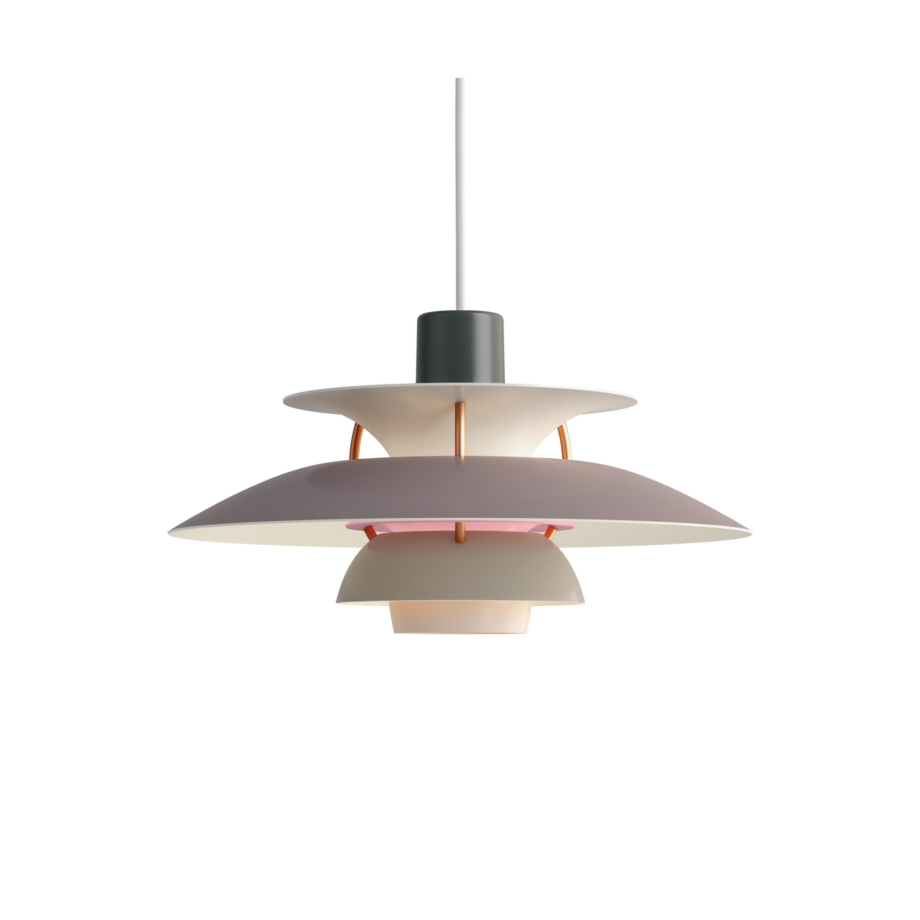 For Sale: Gray (grey.jpg) Louis Poulsen PH5 Mini Pendant Lamp by Poul Henningsen
