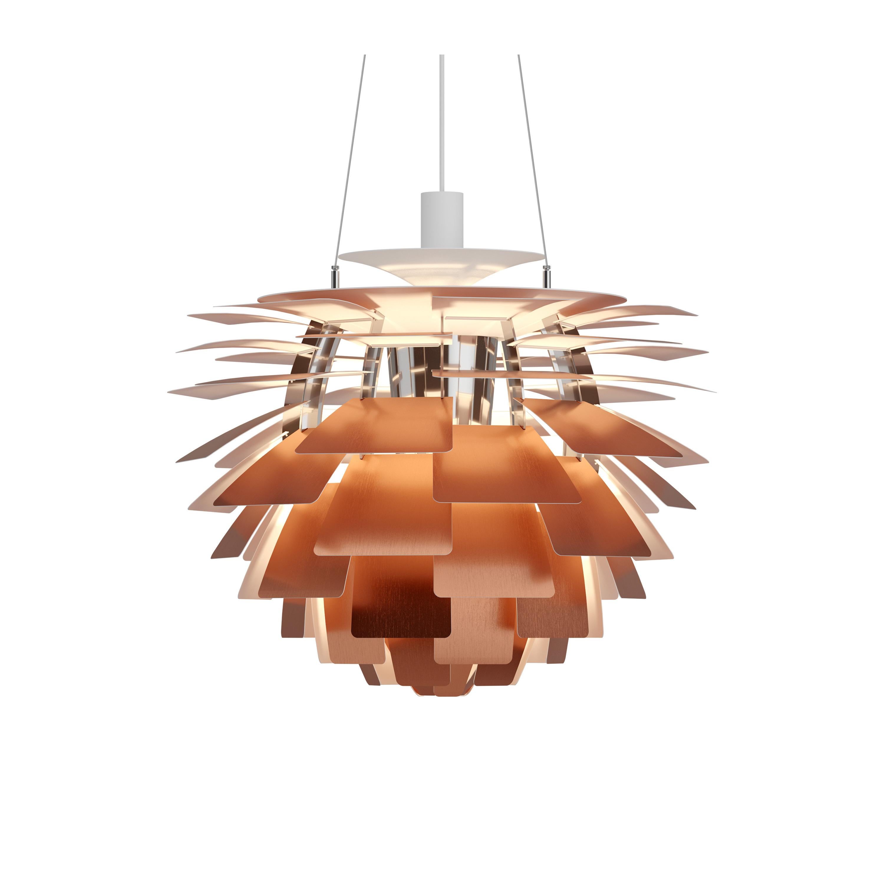 En vente : Orange (copper.jpg) Lampe à suspension PH Artichoke 720 de Louis Poulsen par Poul Henningsen