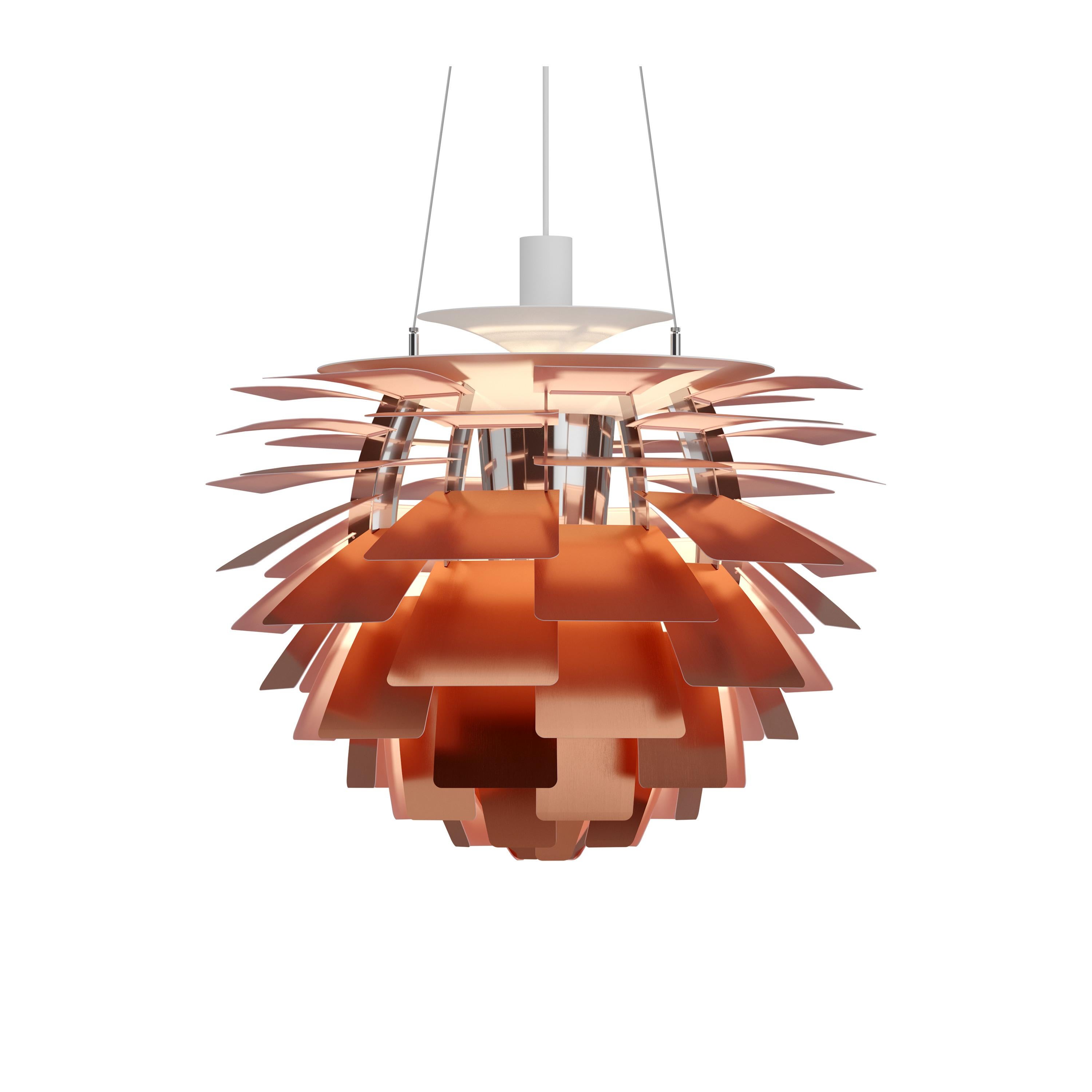 En vente : Orange (copper rose.jpg) Lampe à suspension PH Artichoke 720 de Louis Poulsen par Poul Henningsen