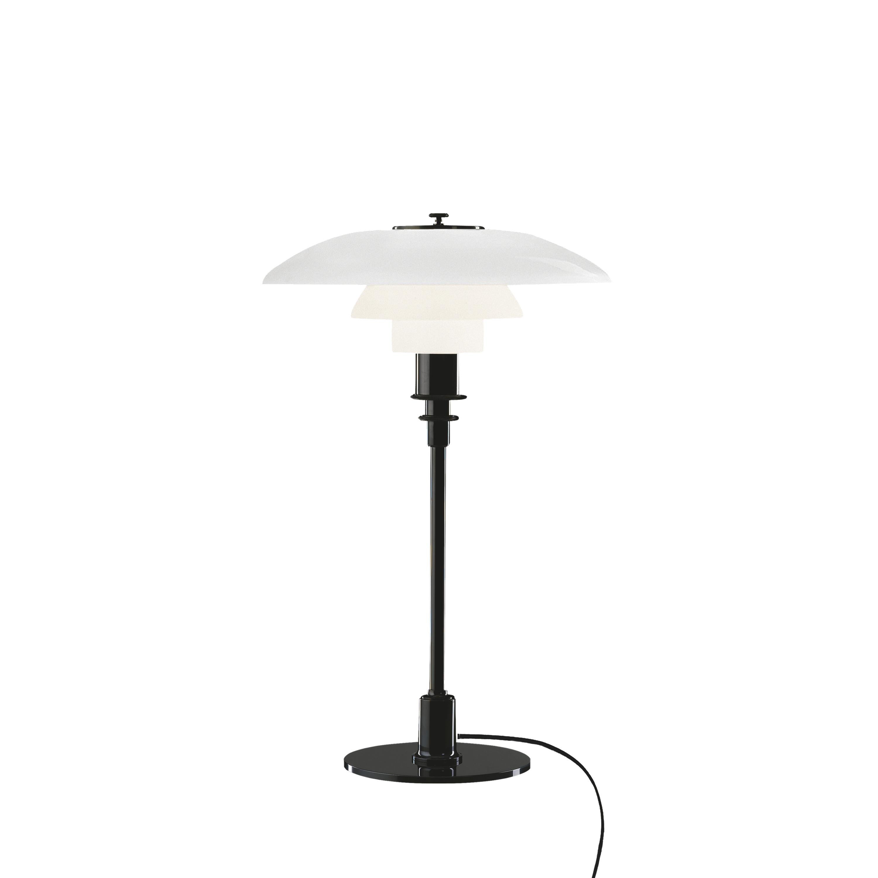 En vente : Black (black.jpg) Lampe de bureau Louis Poulsen PH 3/2 par Poul Henningsen